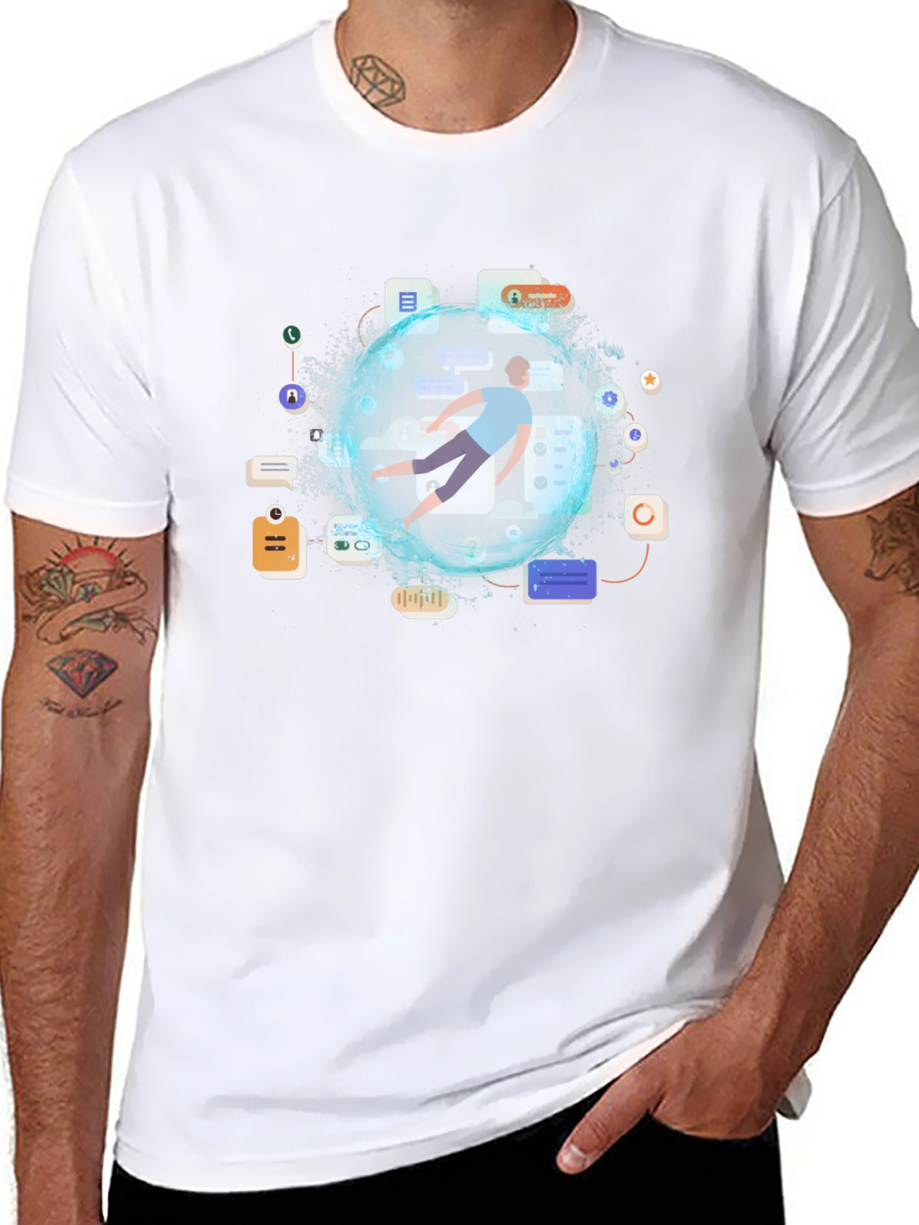 Tech Globe Graphic T-Shirt