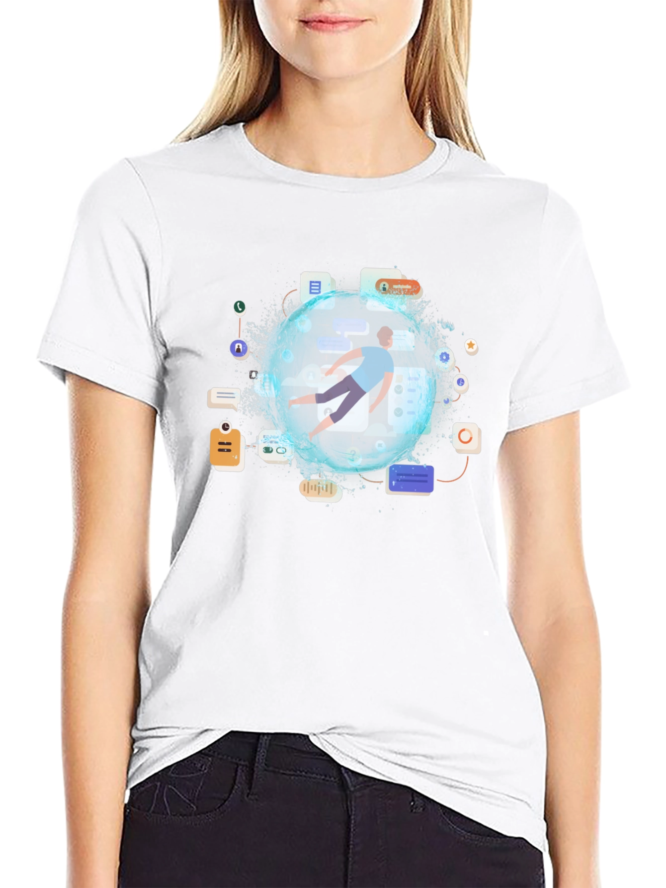 Tech Globe Graphic T-Shirt