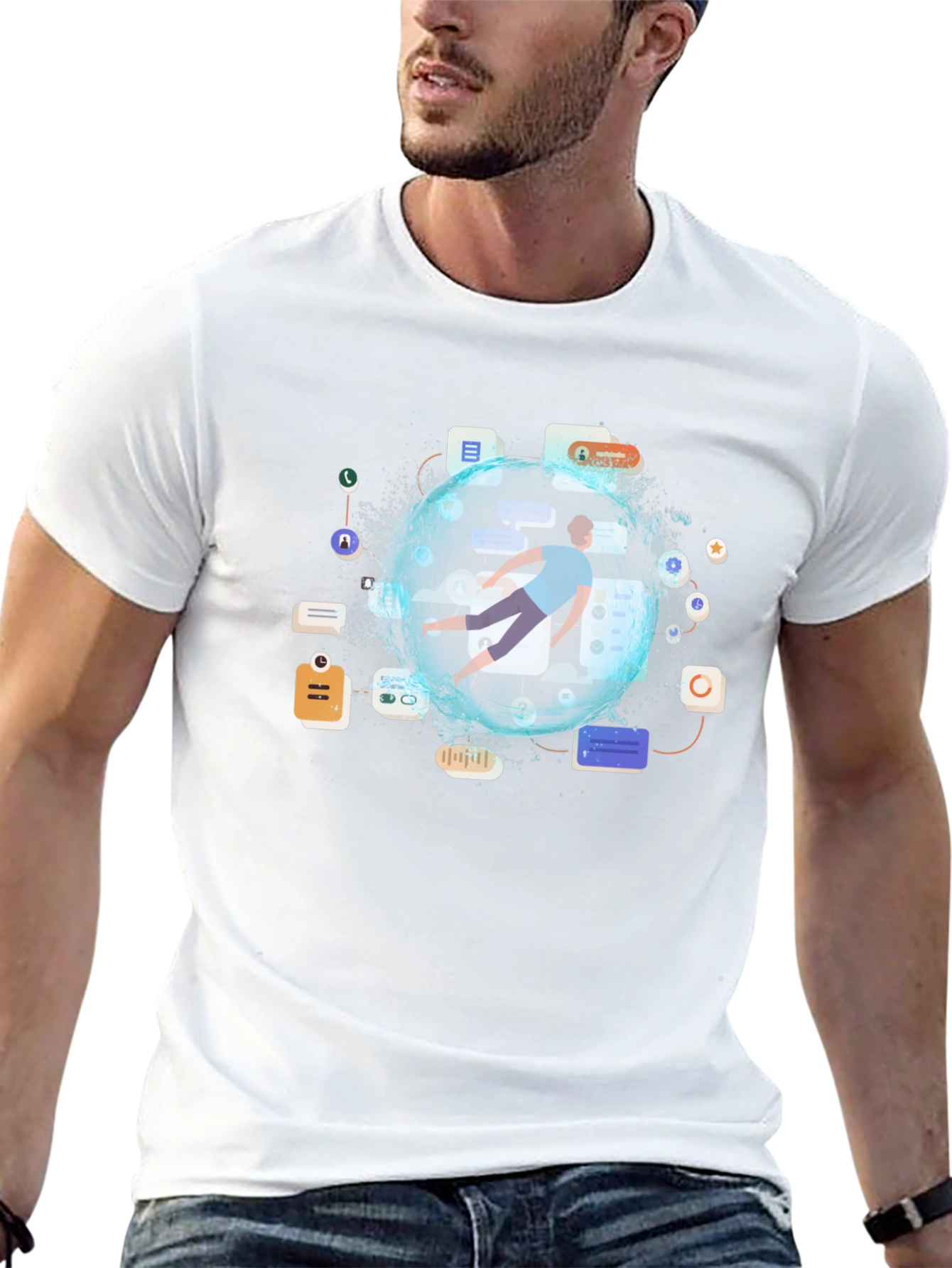 Tech Globe Graphic T-Shirt