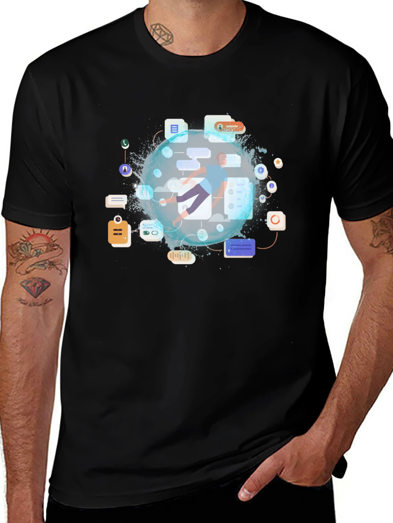 Tech Globe Graphic T-Shirt