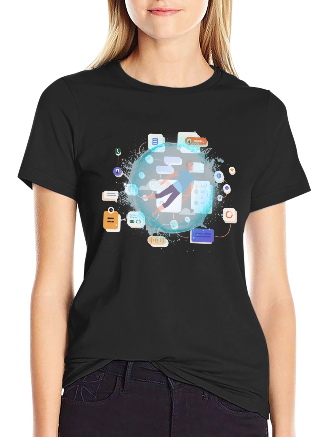Tech Globe Graphic T-Shirt