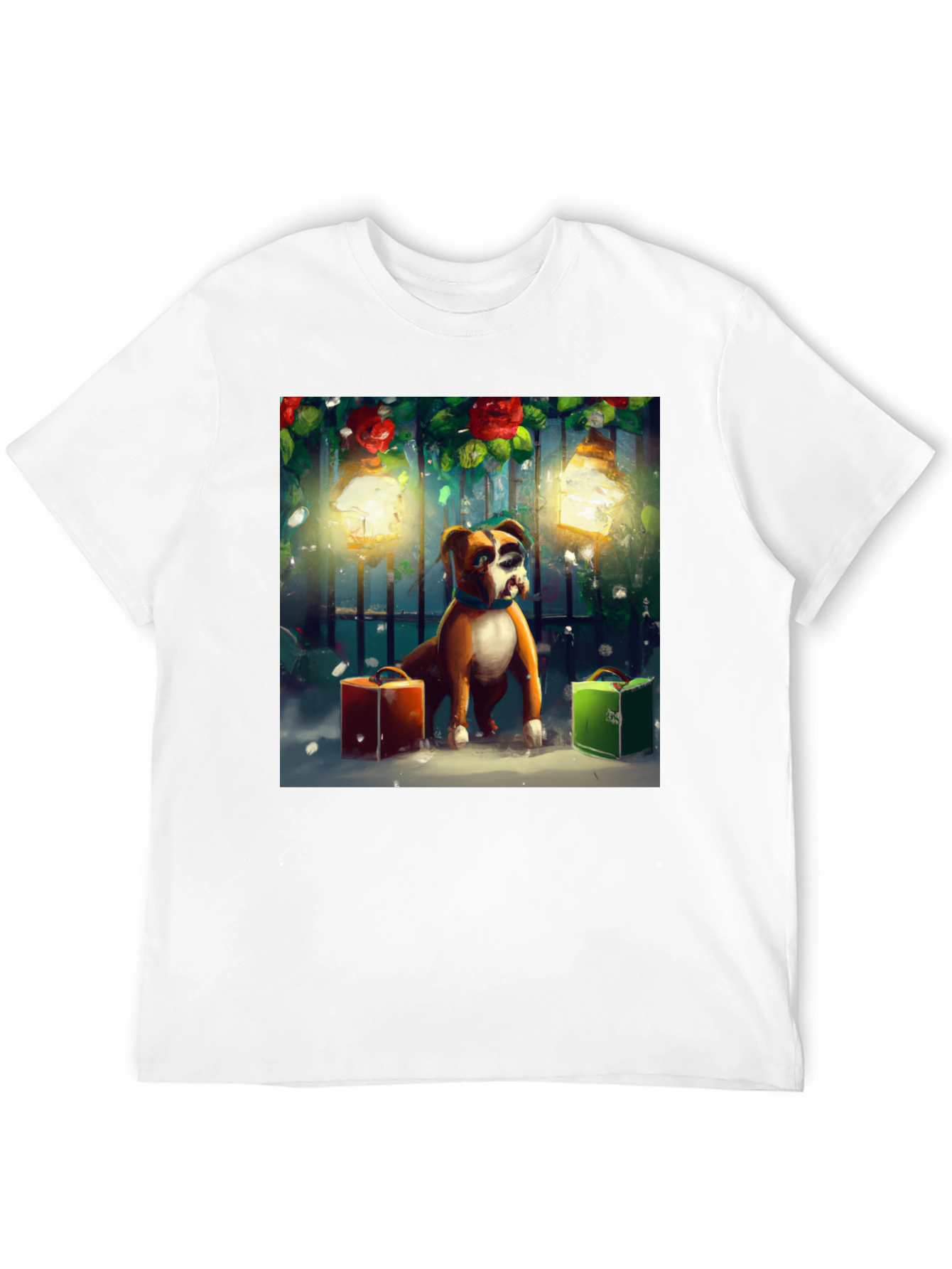 Festive Boxer Dog T-Shirt