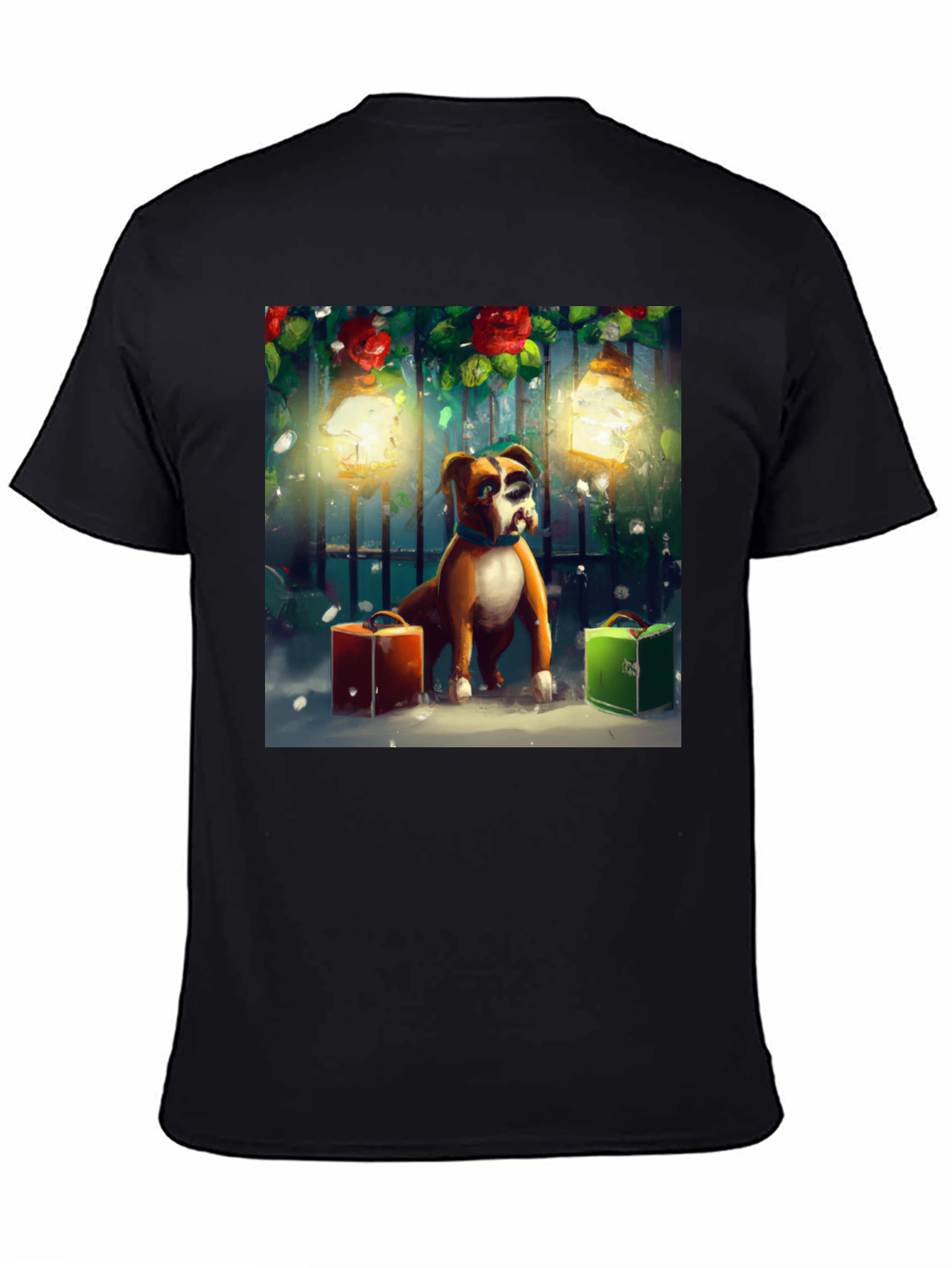 Festive Boxer Dog T-Shirt