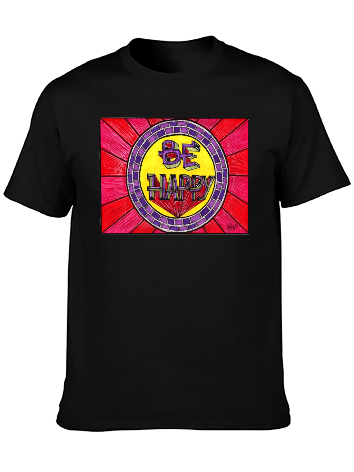 Be Happy Graphic Tee - Positive Vibes T-Shirt