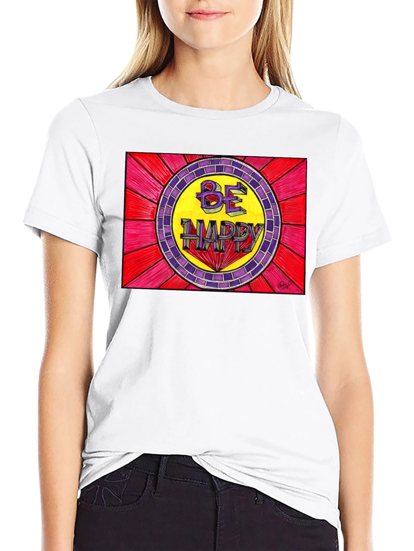 Be Happy Graphic Tee - Positive Vibes T-Shirt