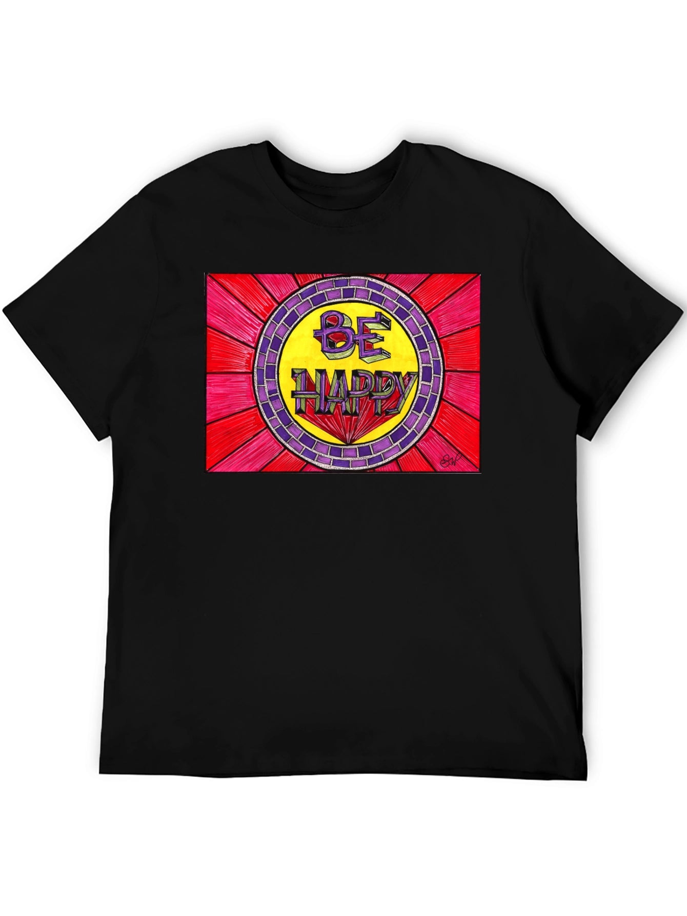 Be Happy Graphic Tee - Positive Vibes T-Shirt