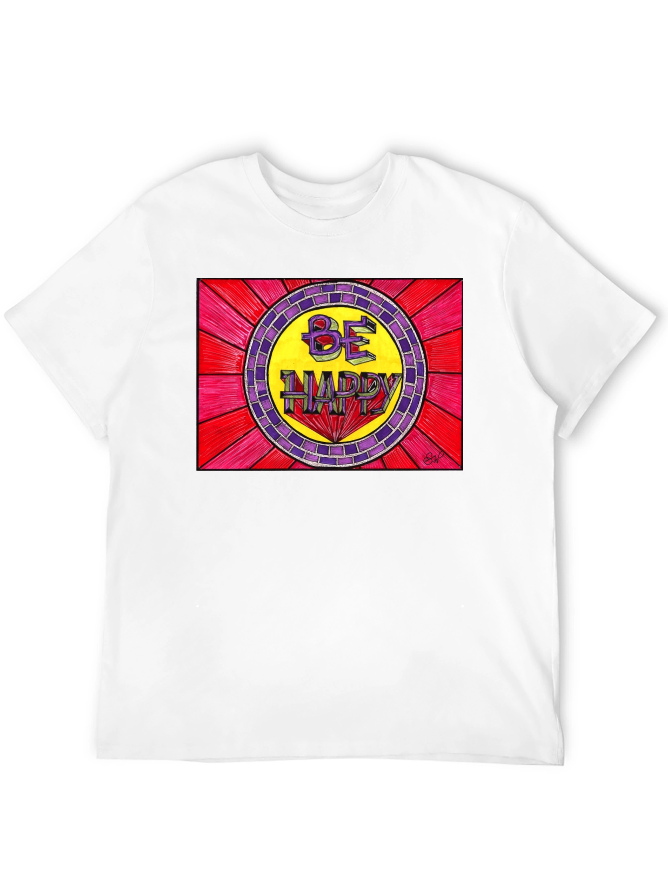 Be Happy Graphic Tee - Positive Vibes T-Shirt