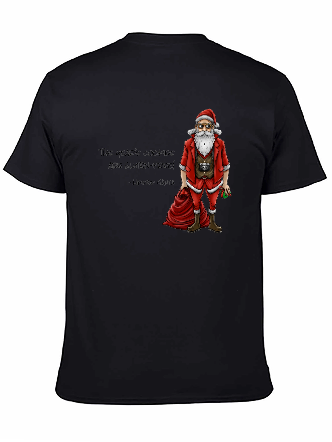 Hipster Santa Gluten-Free Cookies T-Shirt