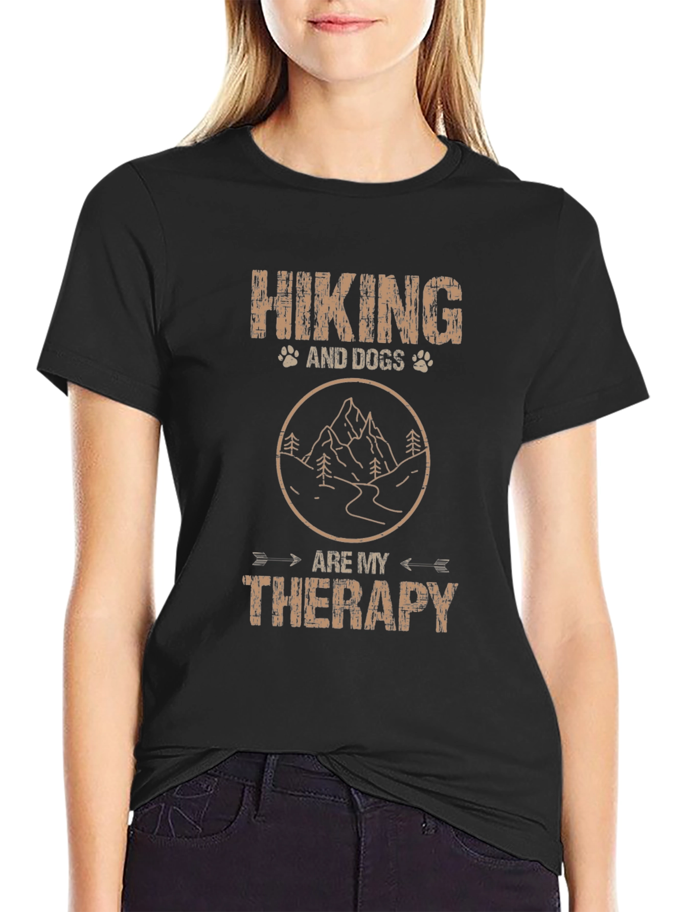 Hiking & Dogs Therapy T-Shirt - Nature Lover