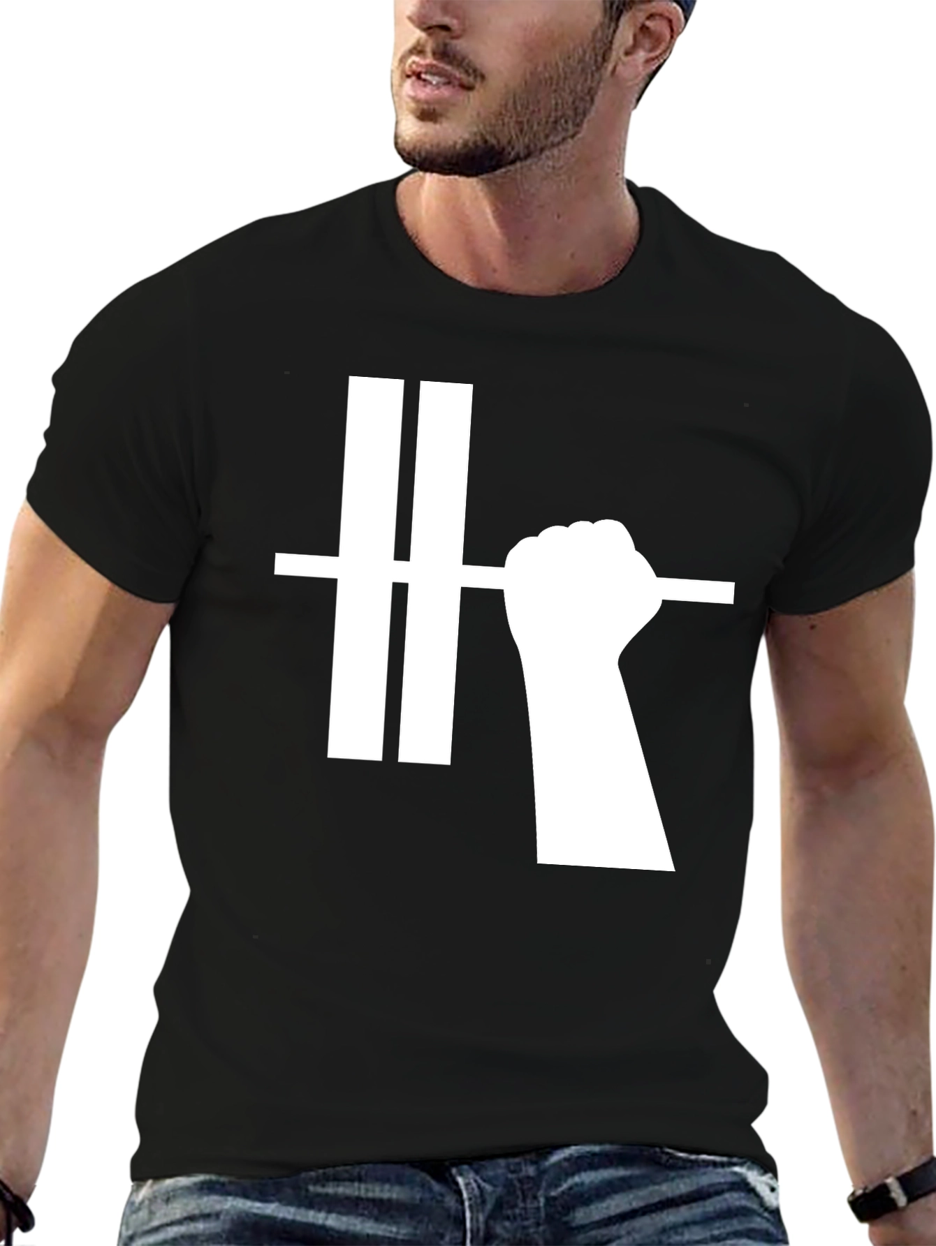 Power Fist Graphic Tee - Black Cotton T-Shirt