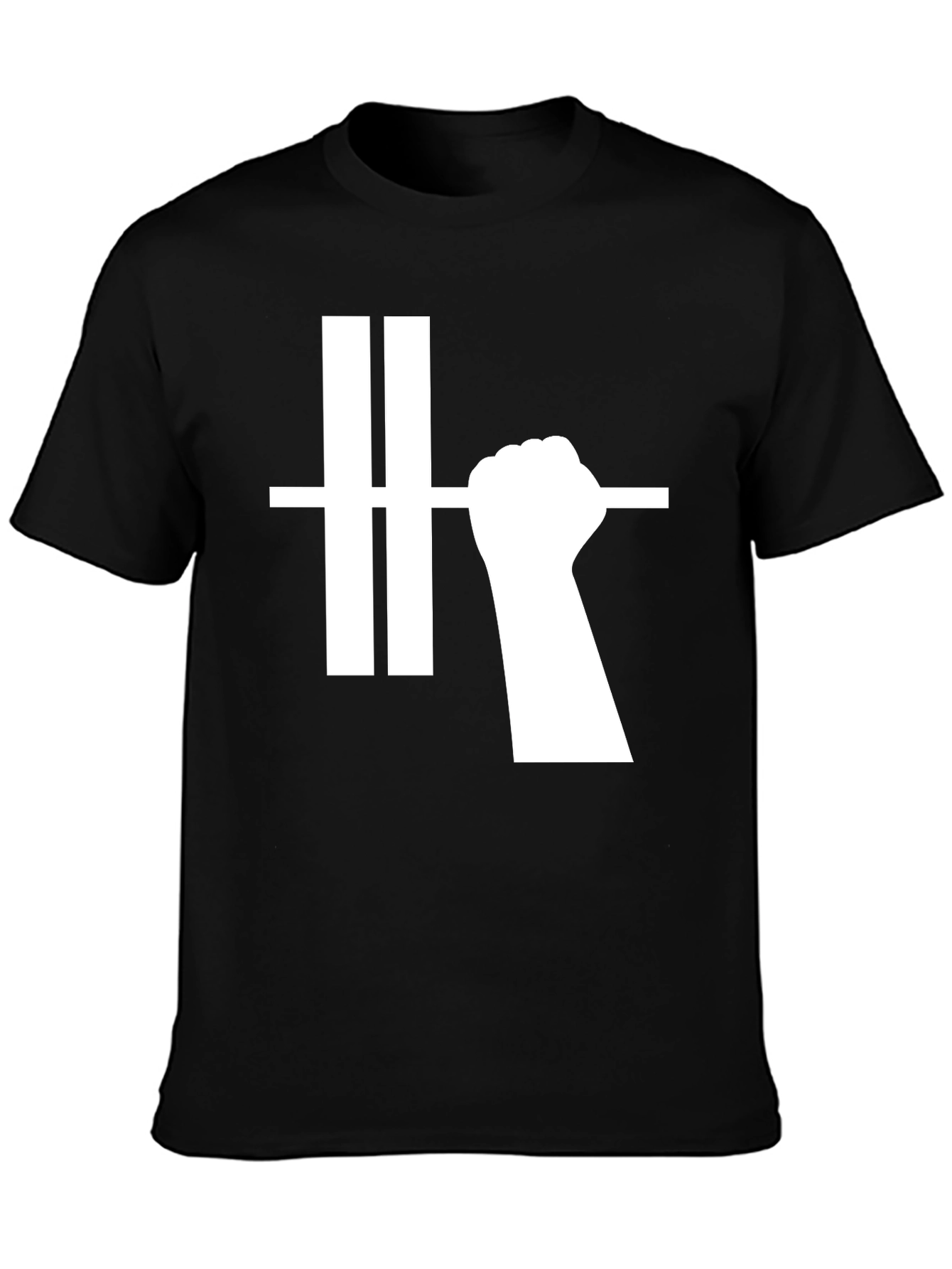 Power Fist Graphic Tee - Black Cotton T-Shirt