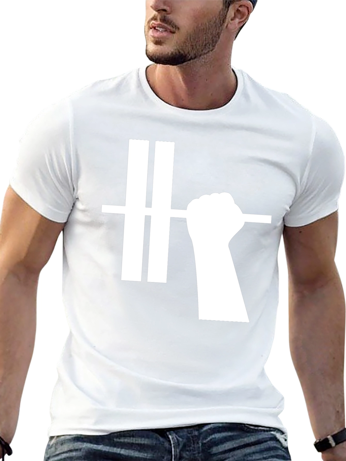 Power Fist Graphic Tee - Black Cotton T-Shirt