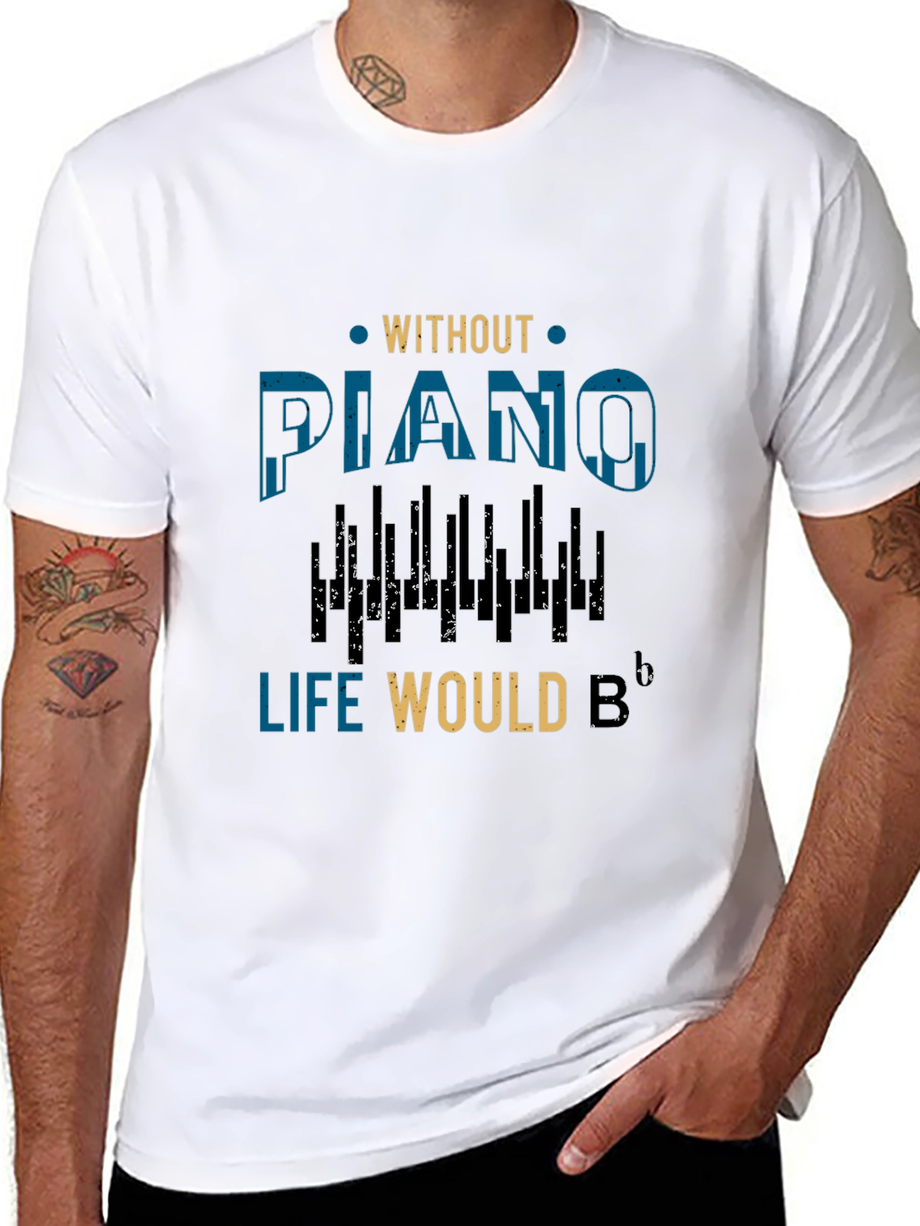 Without Piano Life Would B Flat Music T-Shirt