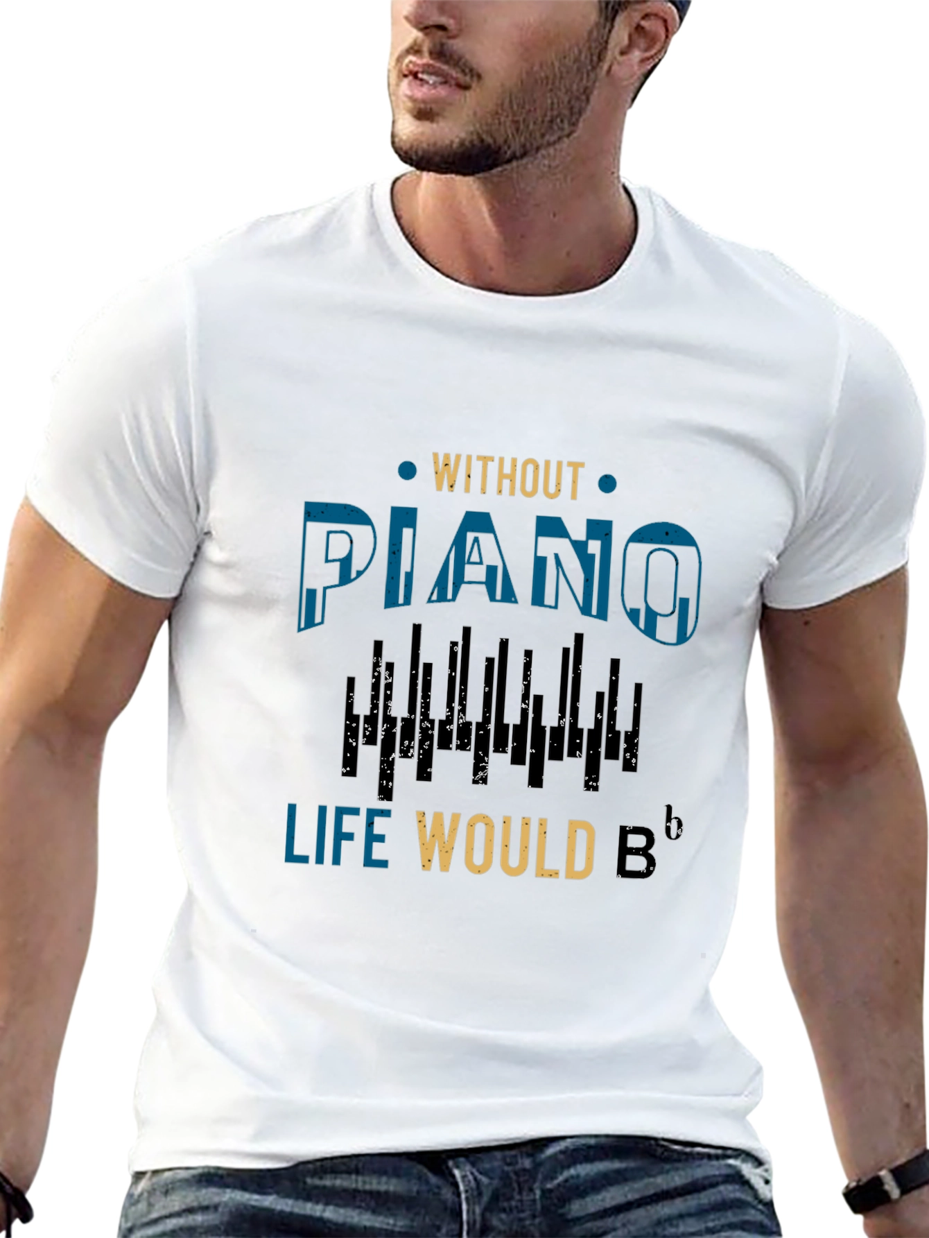 Without Piano Life Would B Flat Music T-Shirt