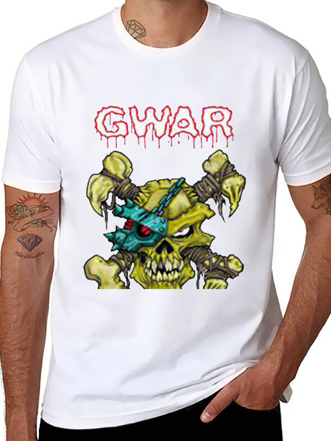GWAR Band T-Shirt Skull Bones Graphic Tee