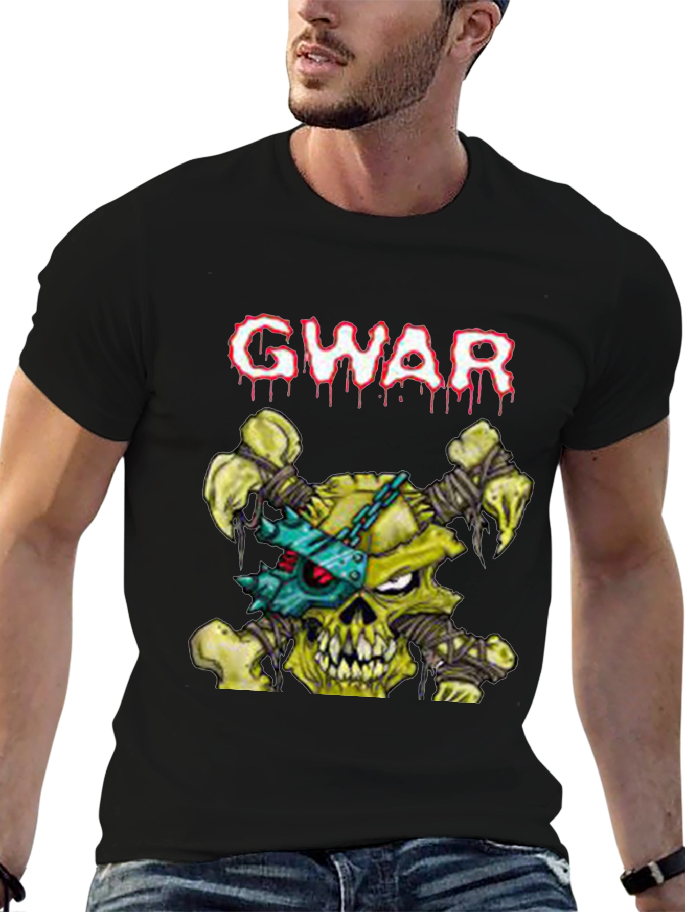 GWAR Band T-Shirt Skull Bones Graphic Tee