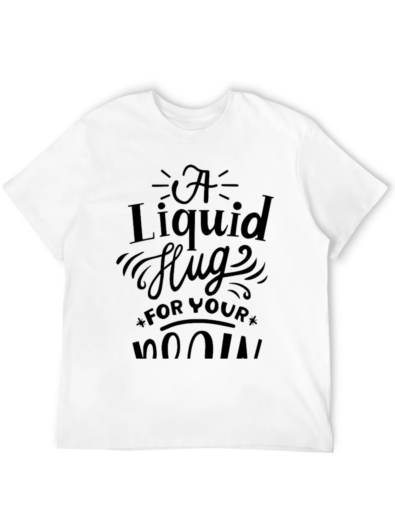Liquid Hug Black Graphic T-Shirt
