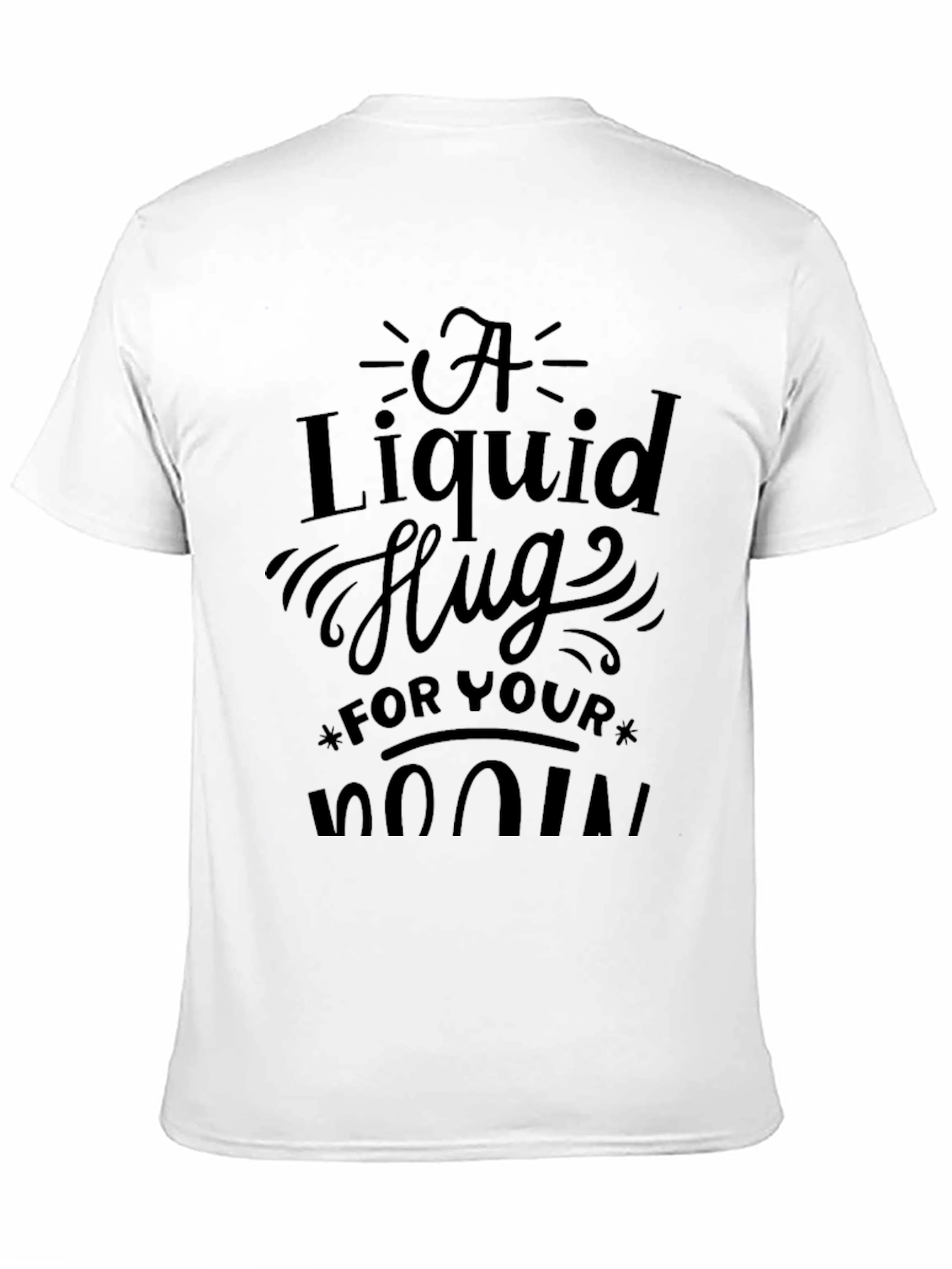 Liquid Hug Black Graphic T-Shirt