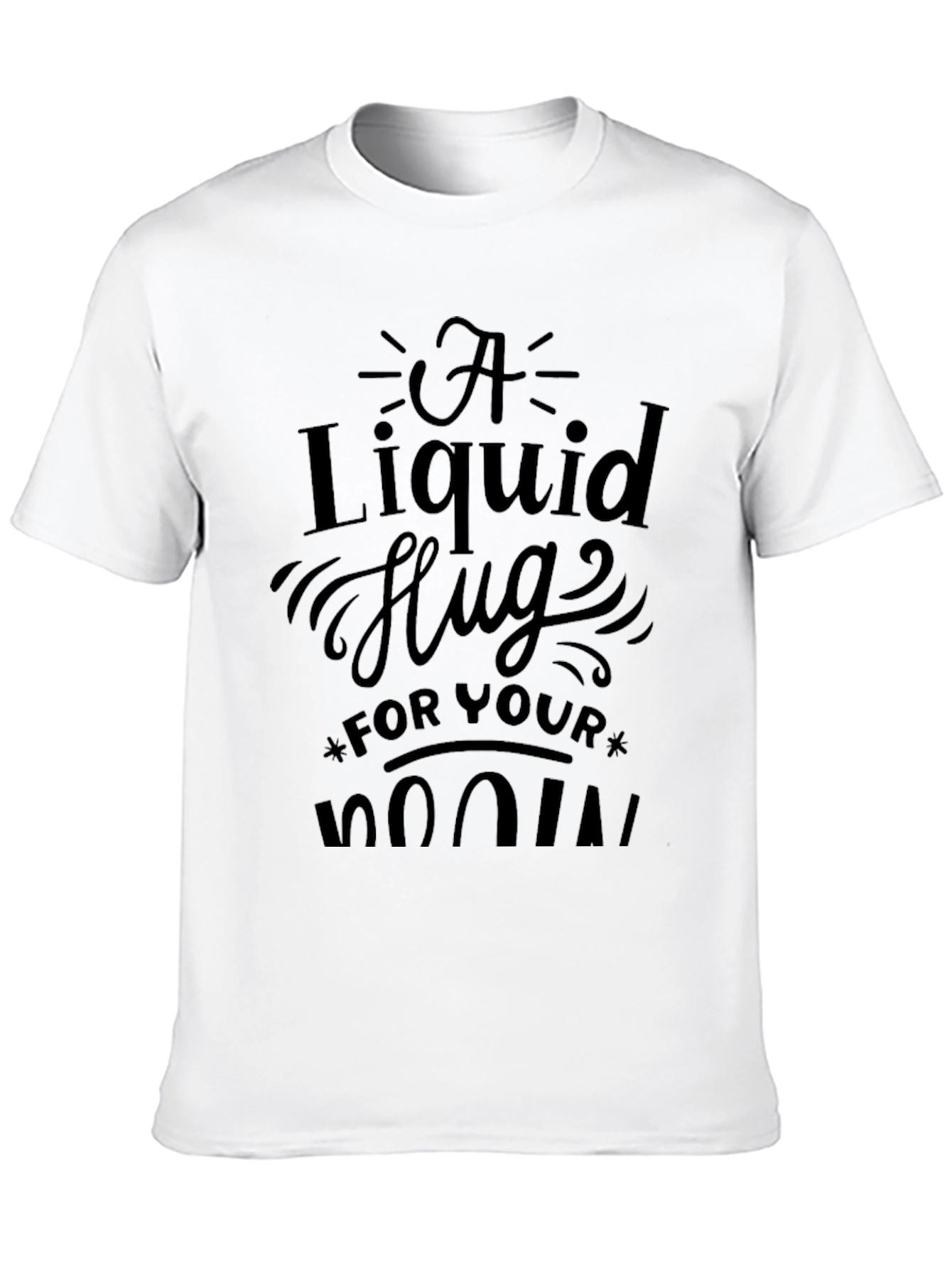 Liquid Hug Black Graphic T-Shirt