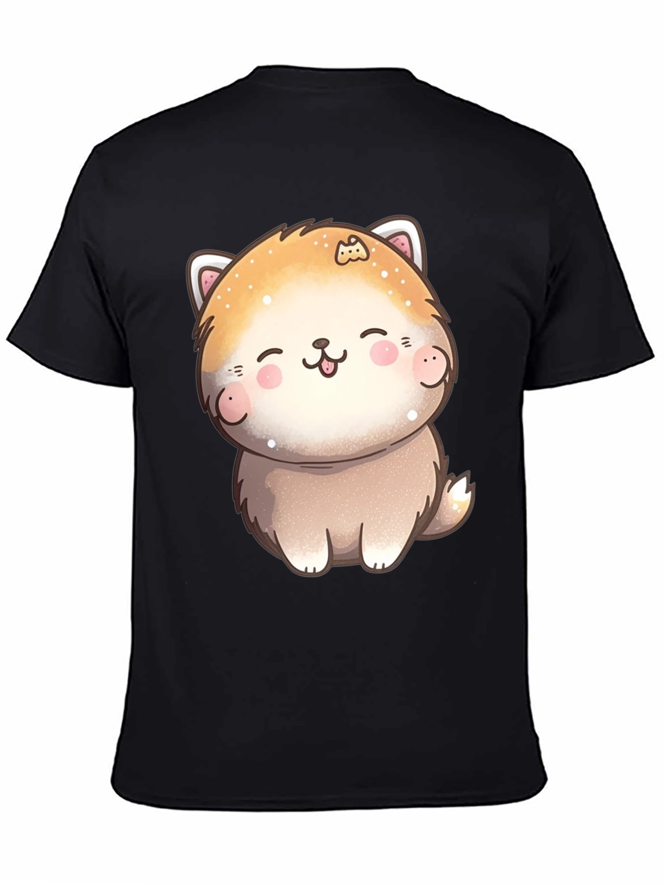 Cute Kawaii Dog T-Shirt - Unisex Black Tee