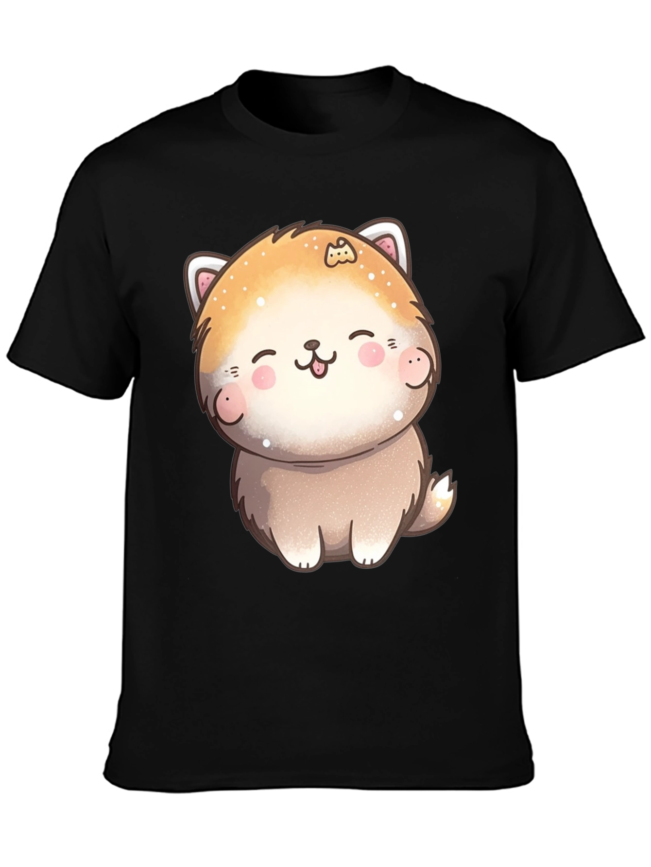 Cute Kawaii Dog T-Shirt - Unisex Black Tee
