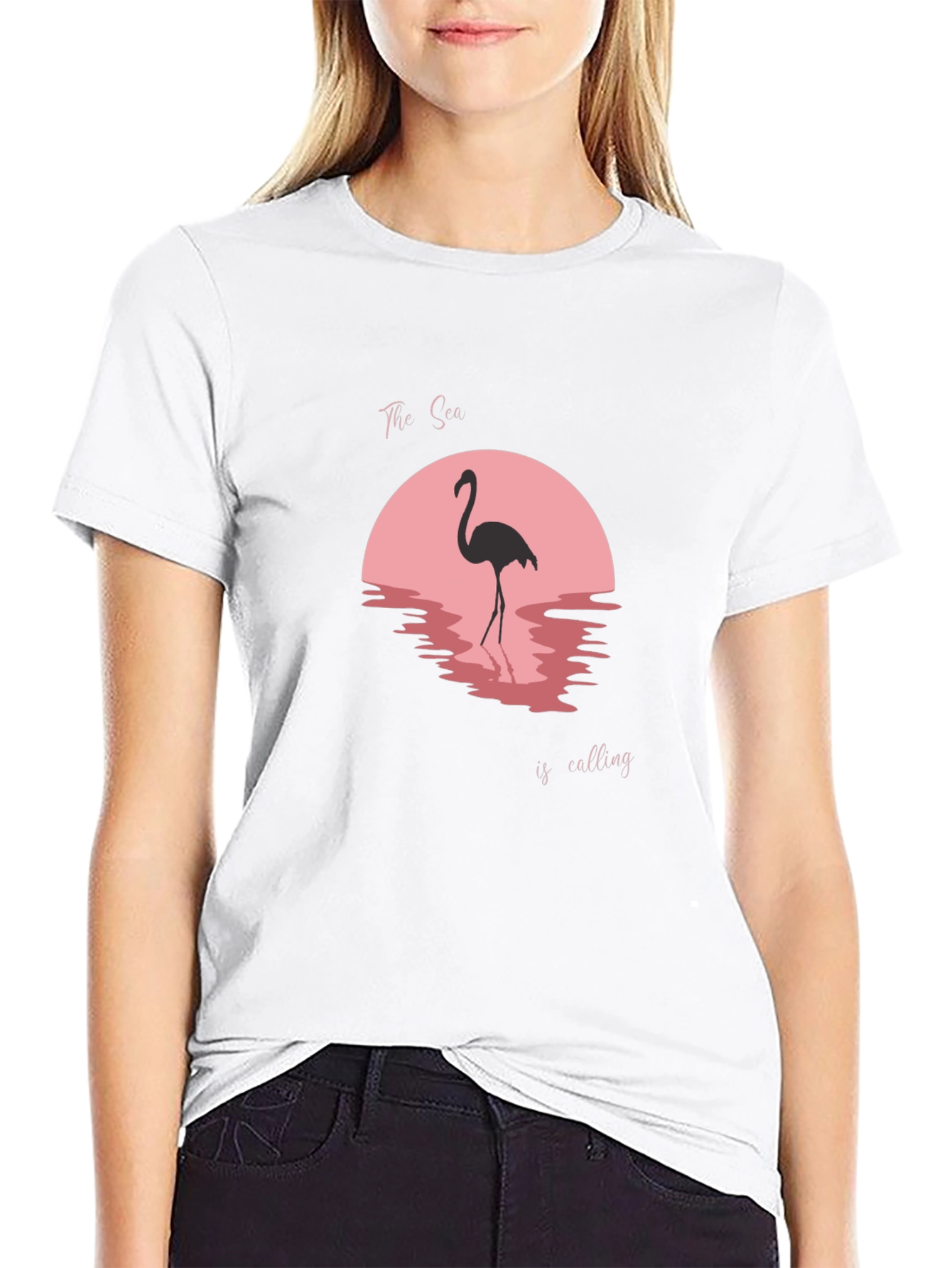 Flamingo Sunset T-Shirt - The Sea is Calling