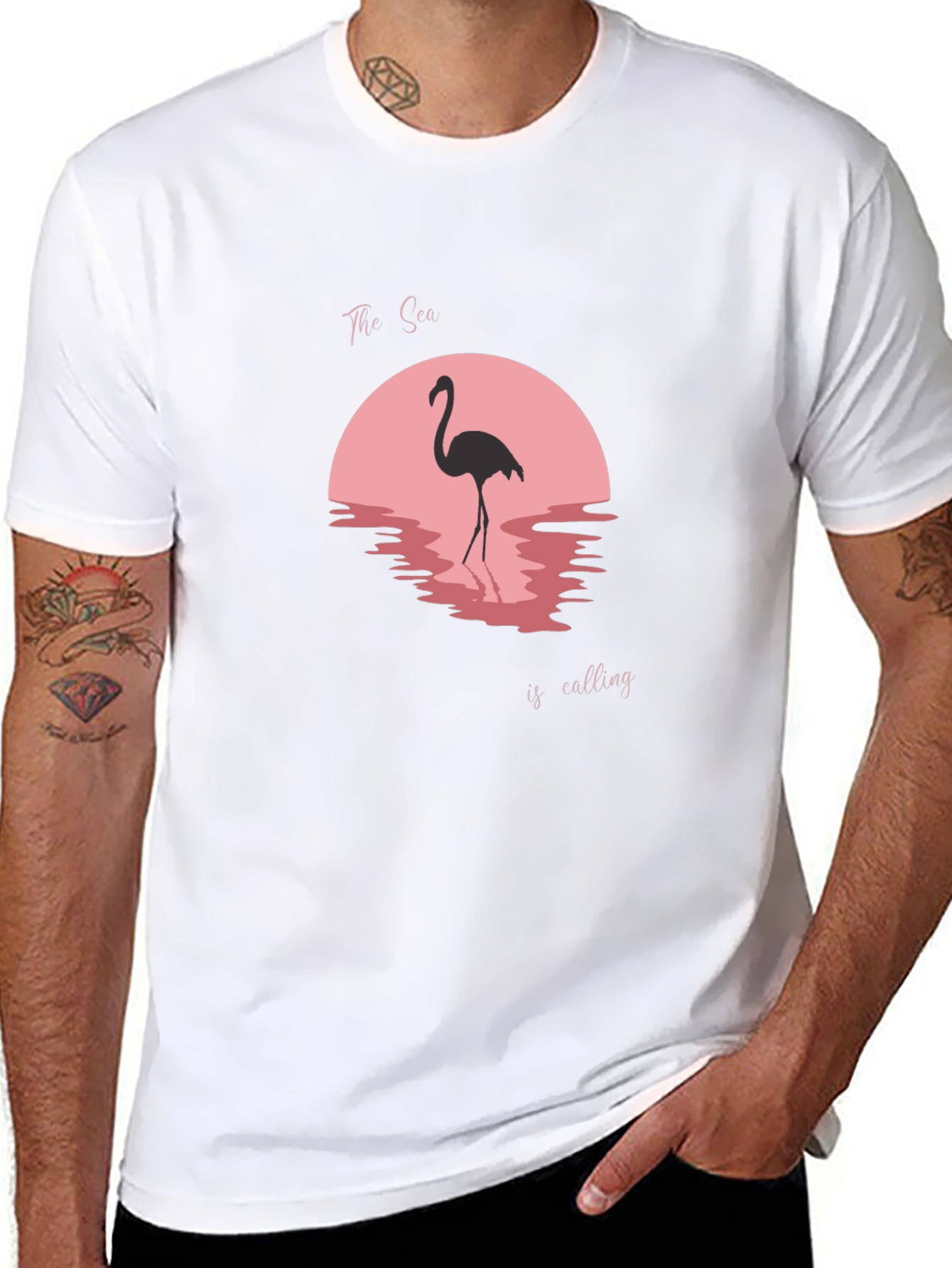 Flamingo Sunset T-Shirt - The Sea is Calling
