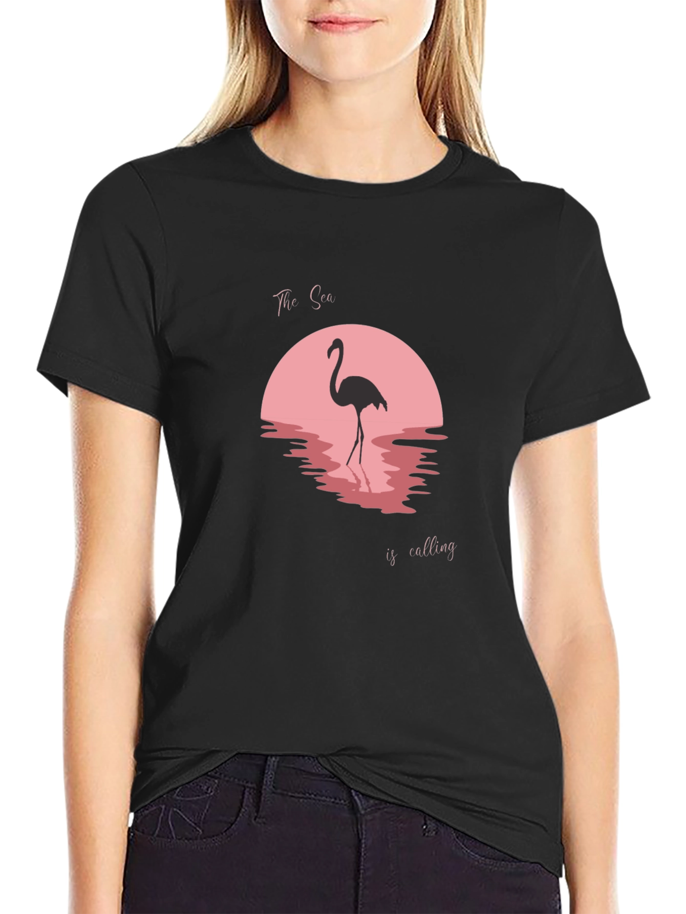Flamingo Sunset T-Shirt - The Sea is Calling