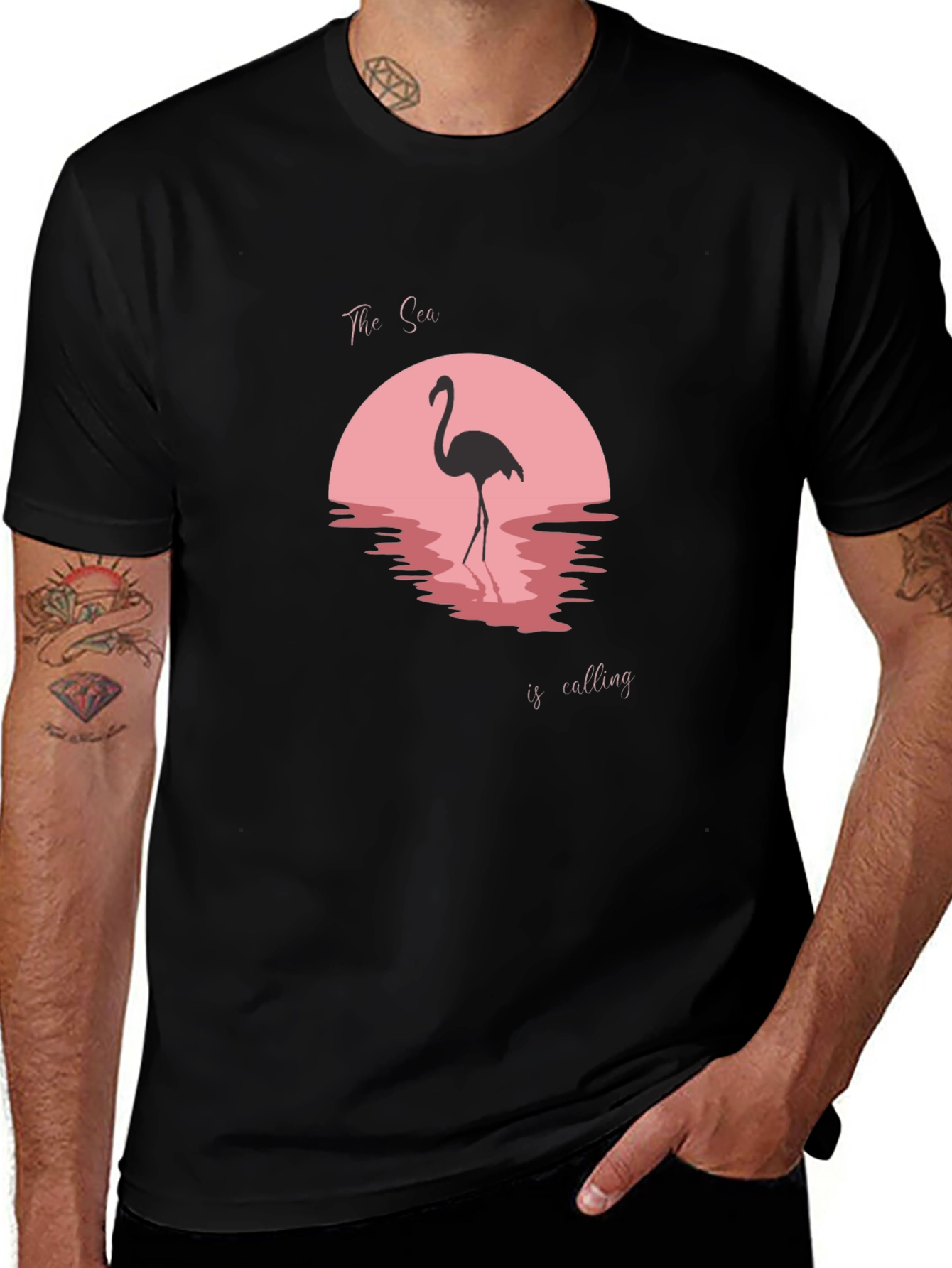 Flamingo Sunset T-Shirt - The Sea is Calling