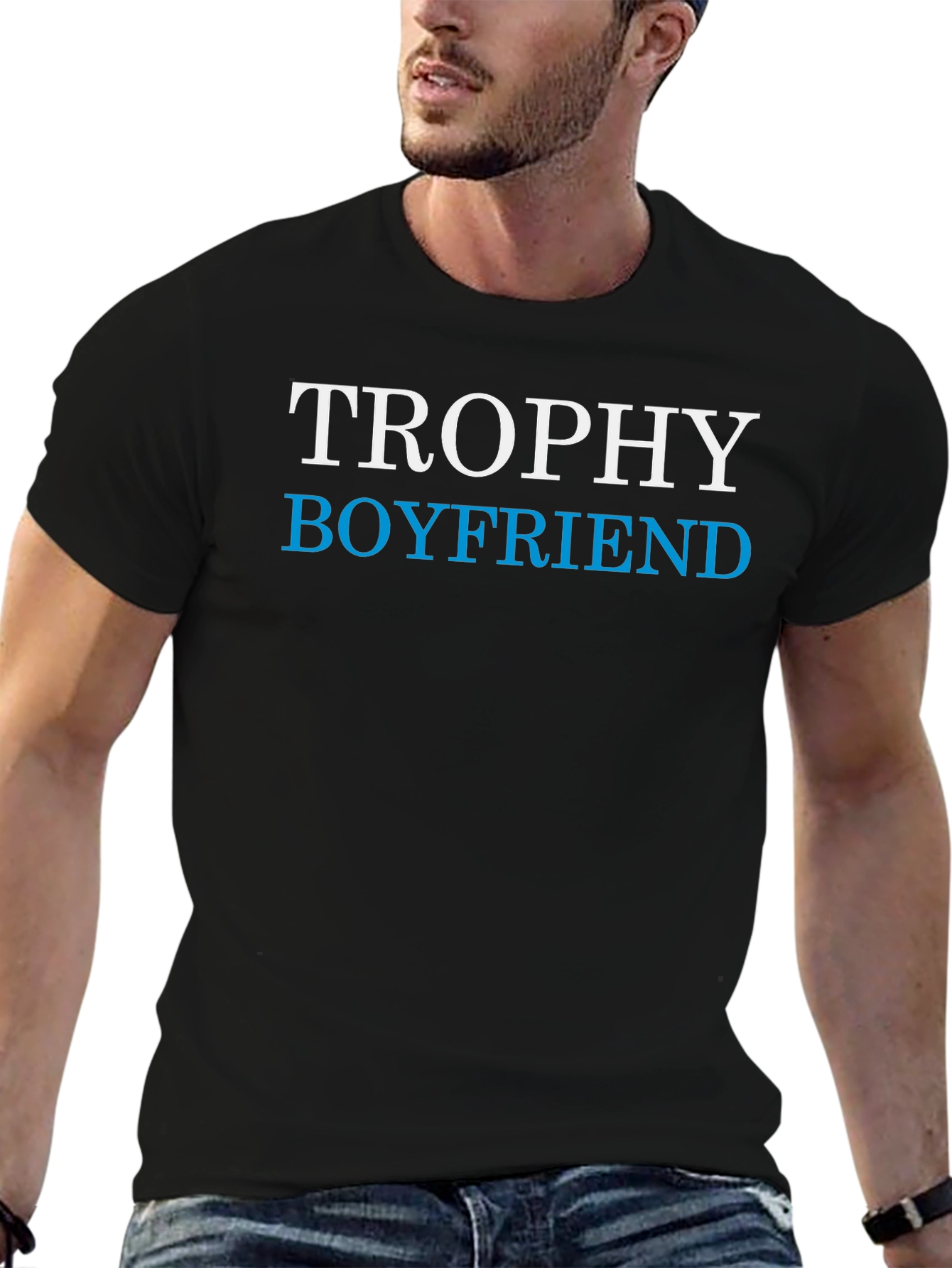 Trophy Boyfriend Graphic T-Shirt - Black