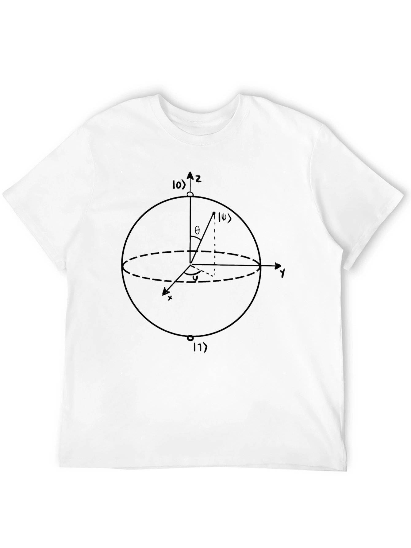 Quantum Physics Bloch Sphere Graphic T-Shirt