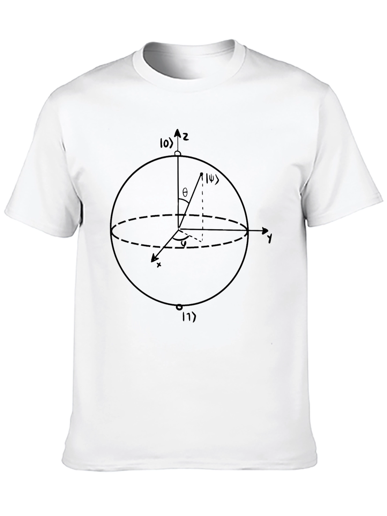 Quantum Physics Bloch Sphere Graphic T-Shirt
