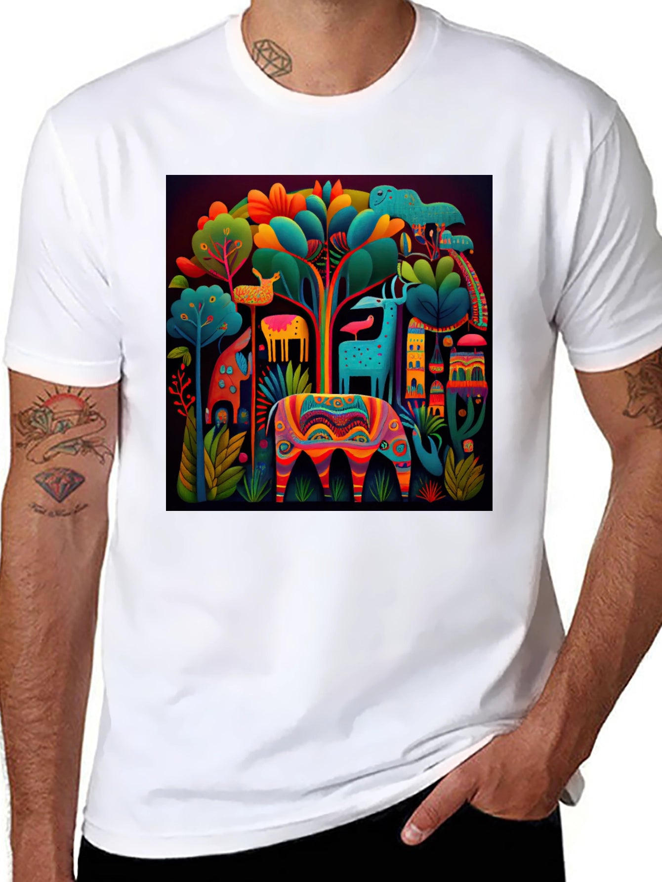 Vibrant Alebrije Graphic Tee - Unique Art Shirt