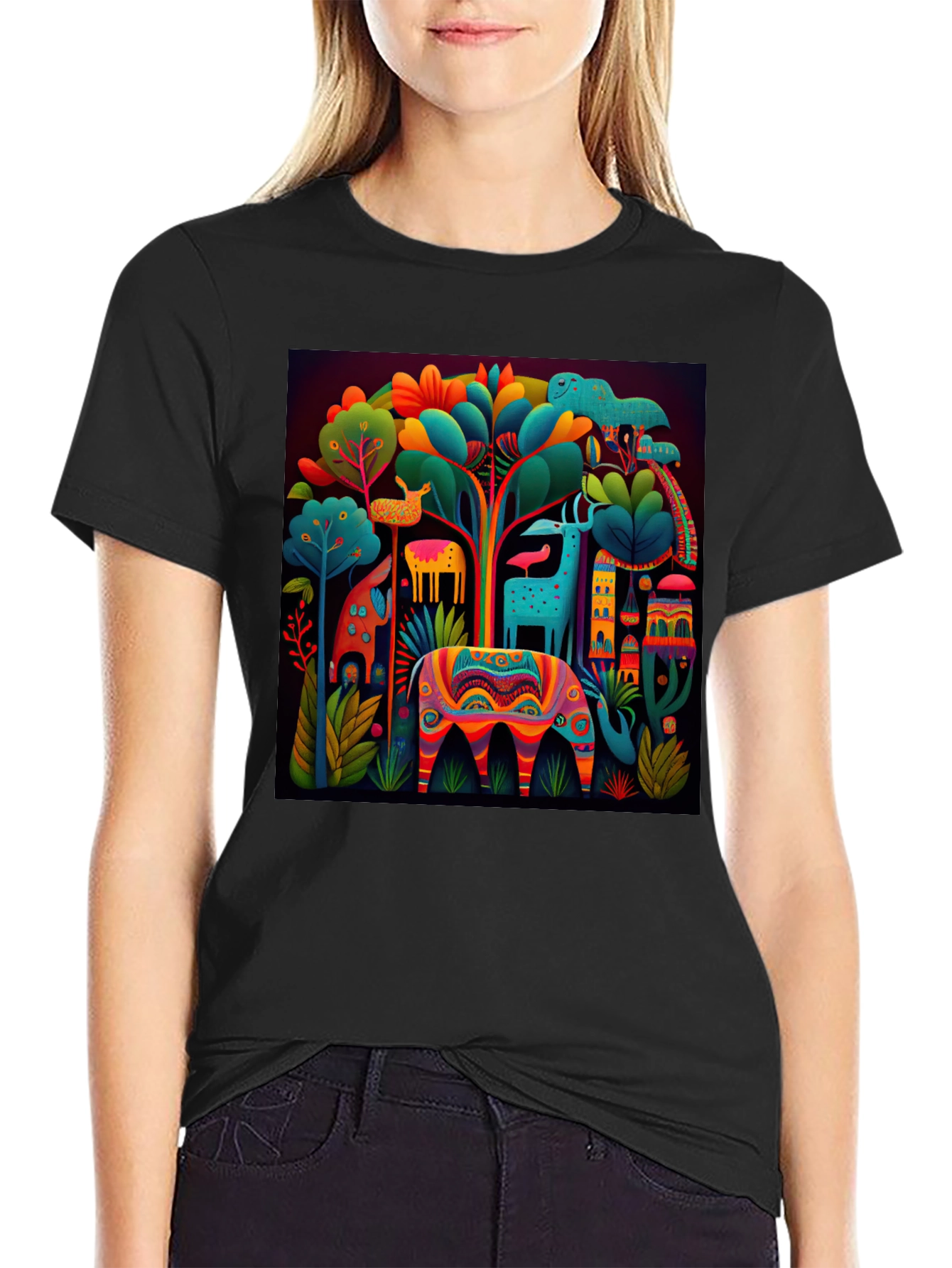 Vibrant Alebrije Graphic Tee - Unique Art Shirt