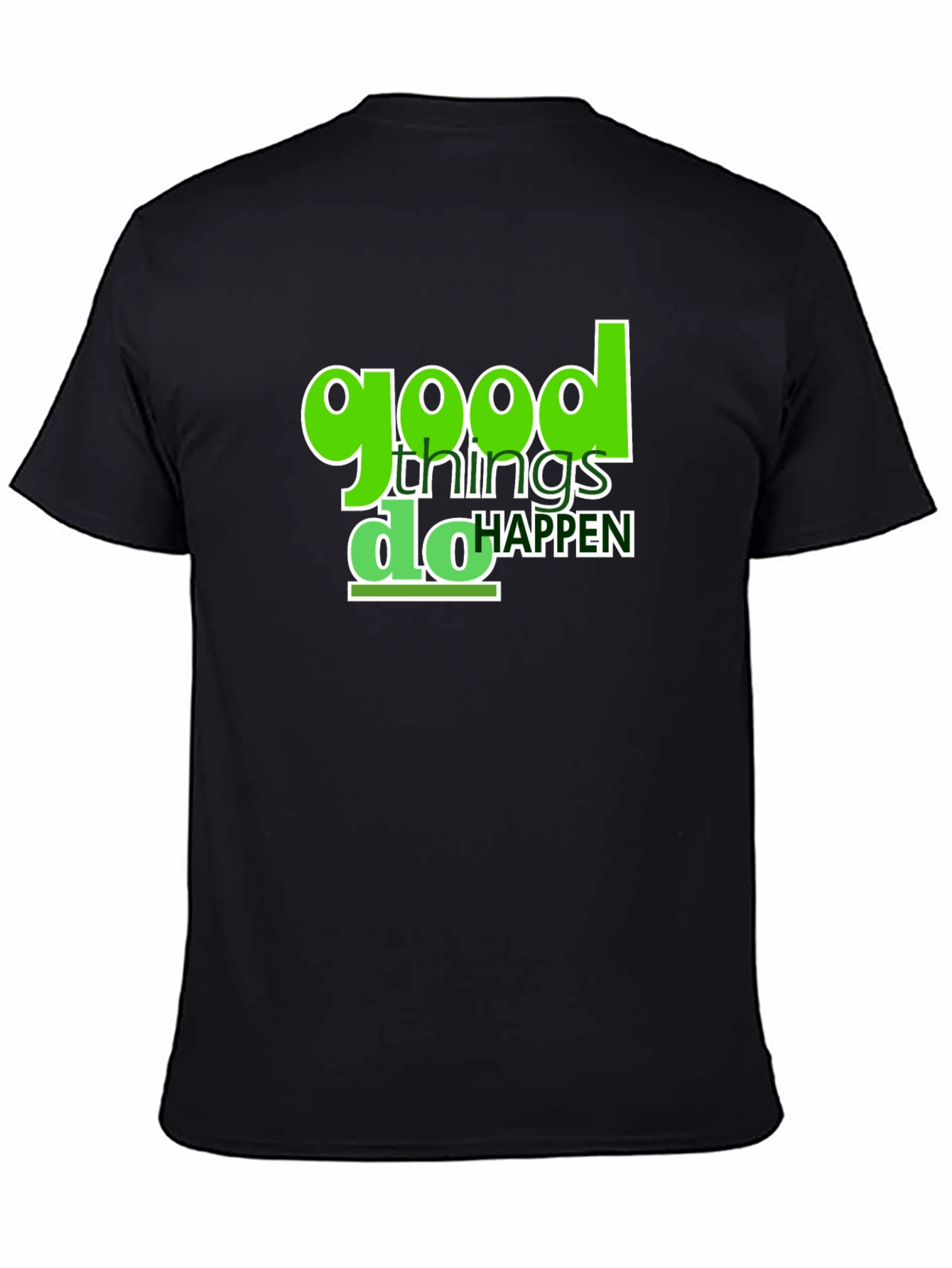 Good Things Happen Graphic Tee - Black