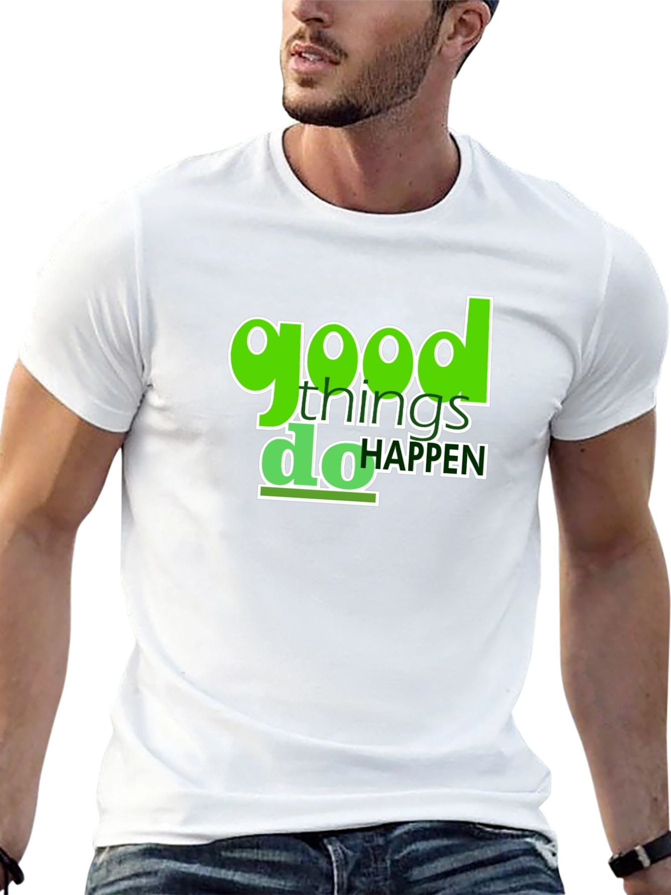 Good Things Happen Graphic Tee - Black
