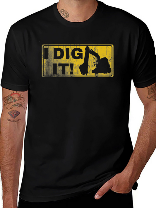I Dig It! Excavator Graphic Tee - Black