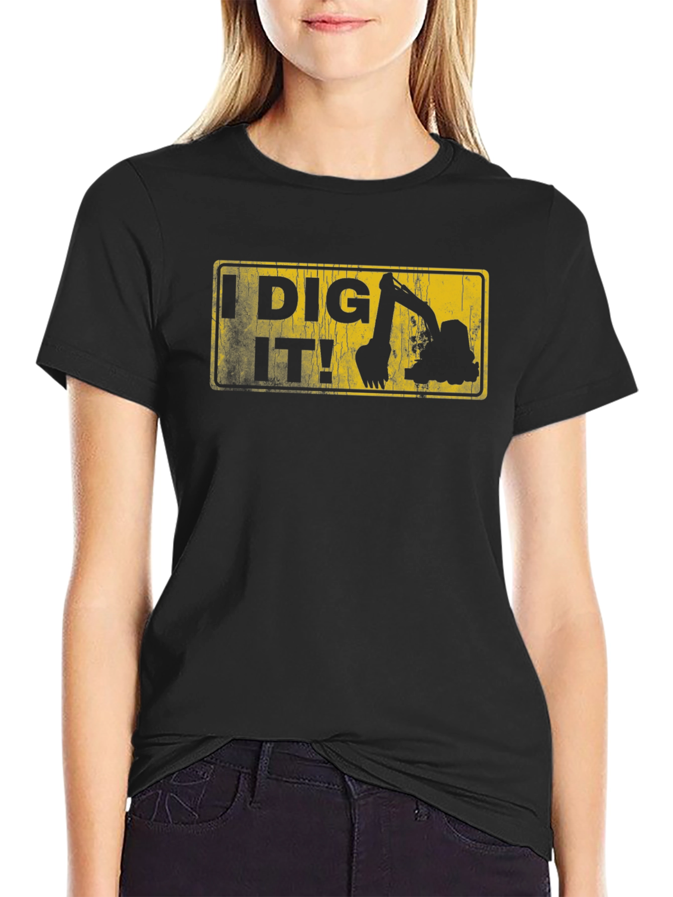 I Dig It! Excavator Graphic Tee - Black