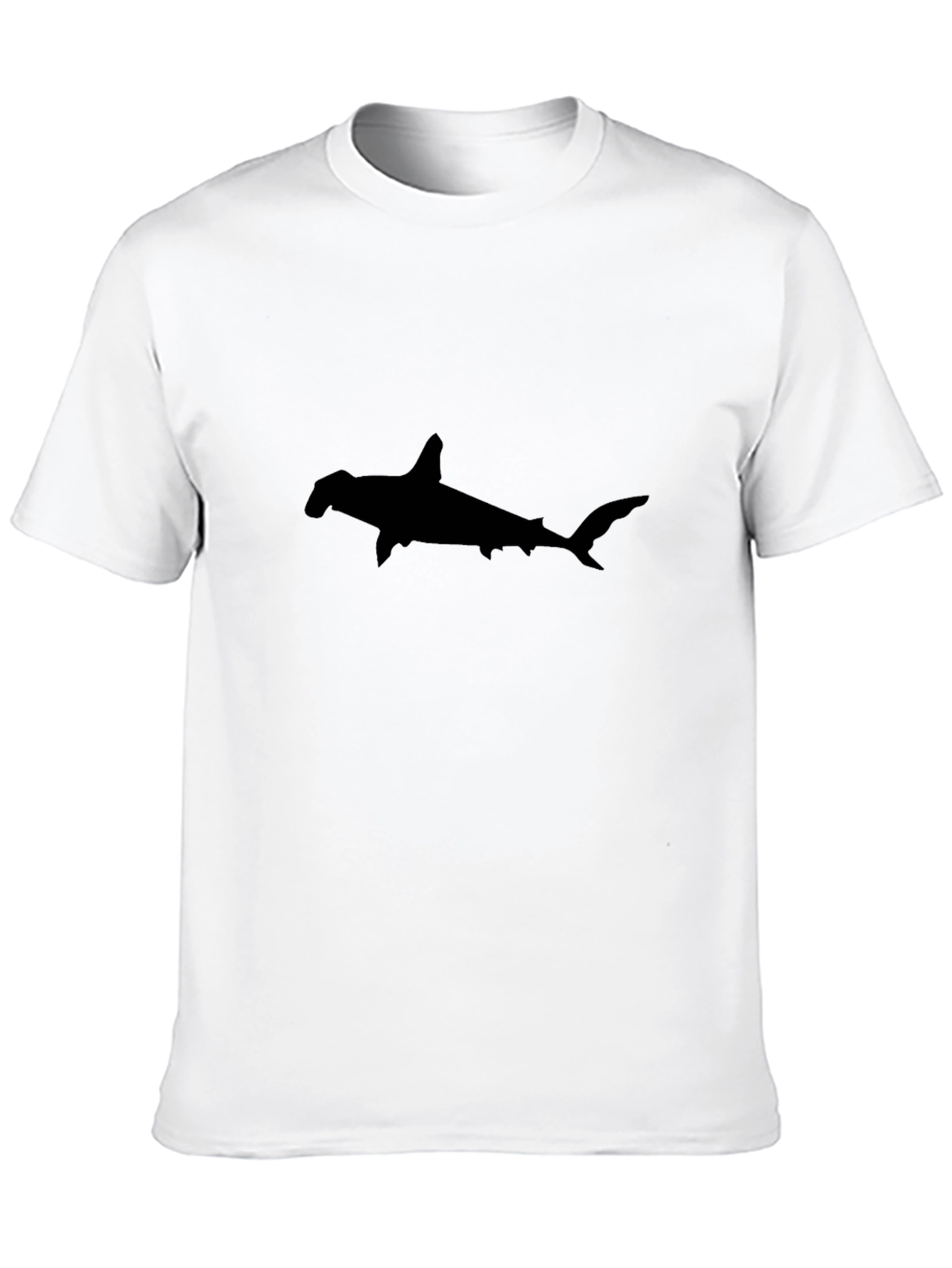 Hammerhead Shark Graphic Tee - Black Cotton T-Shirt