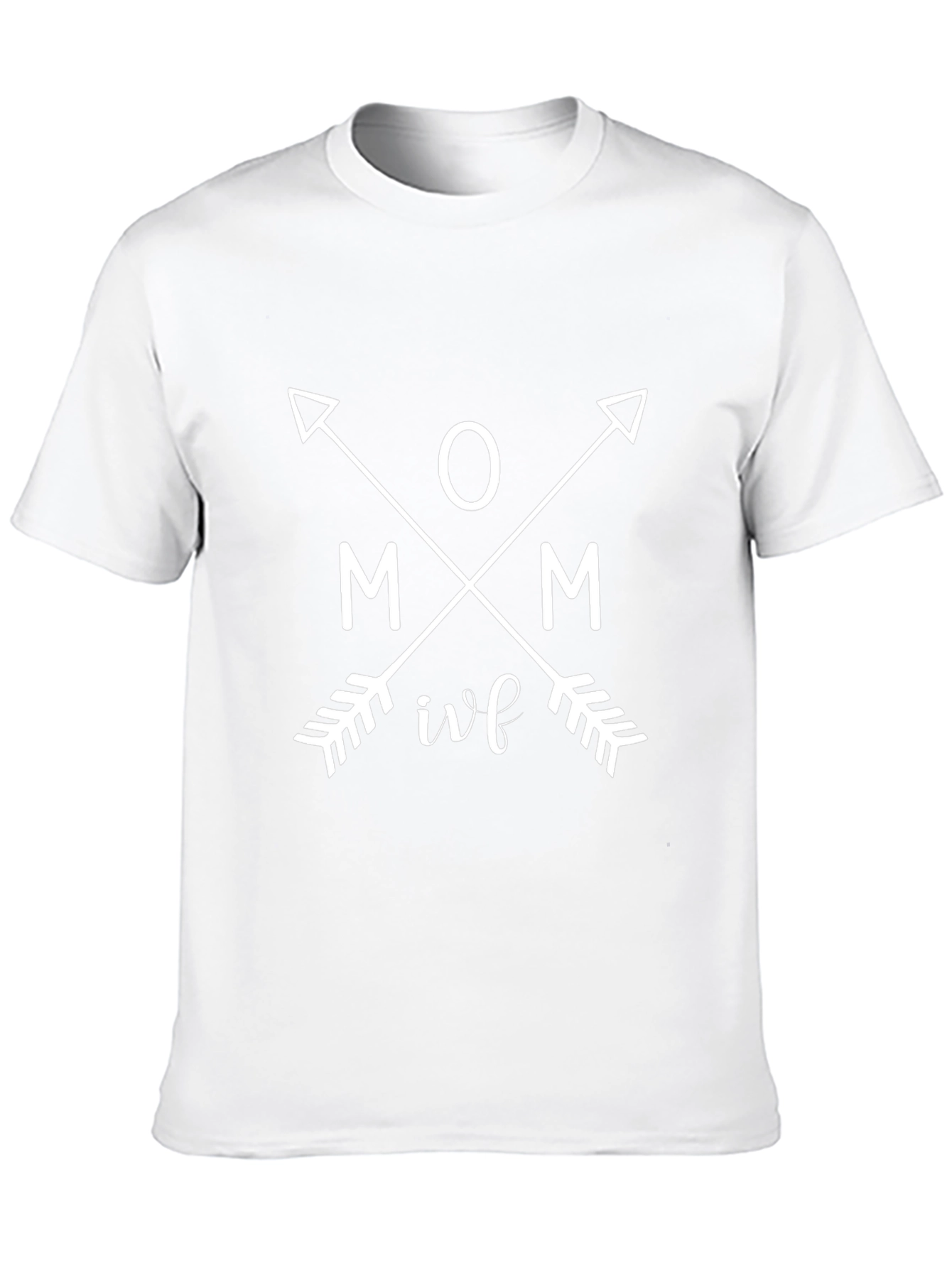 Mom IVF Arrow Graphic Tee - Black Cotton T-Shirt