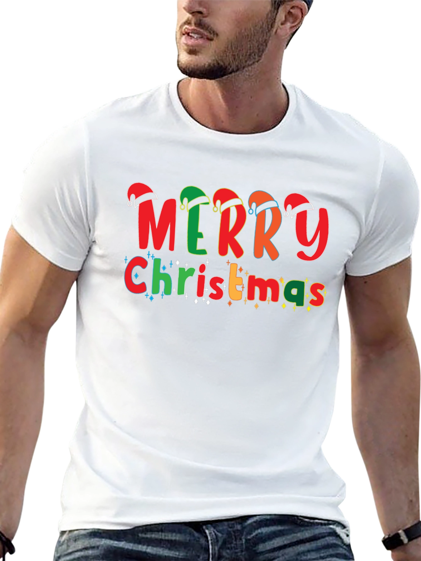 Merry Christmas Graphic Tee - Holiday Cheer
