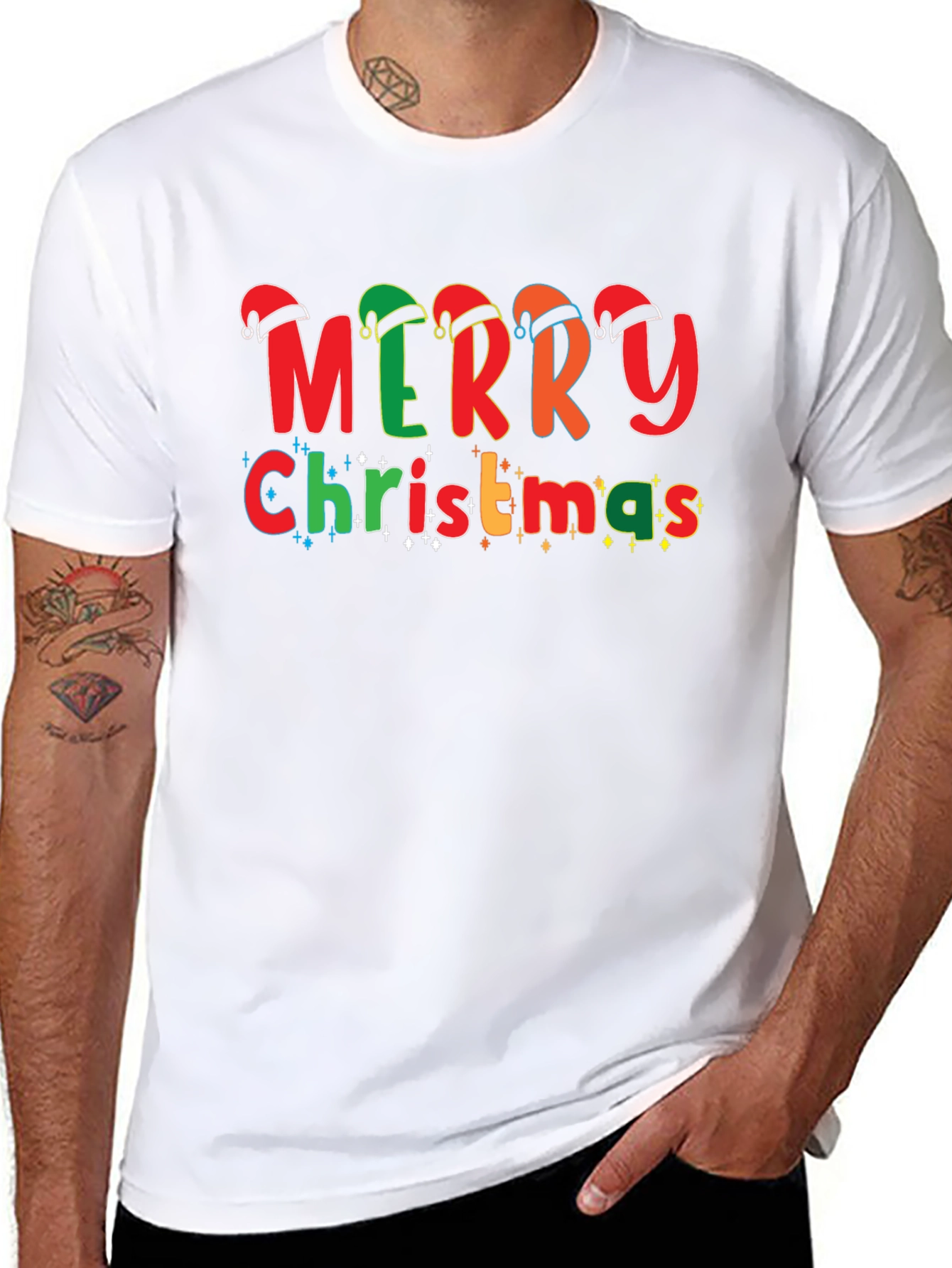 Merry Christmas Graphic Tee - Holiday Cheer