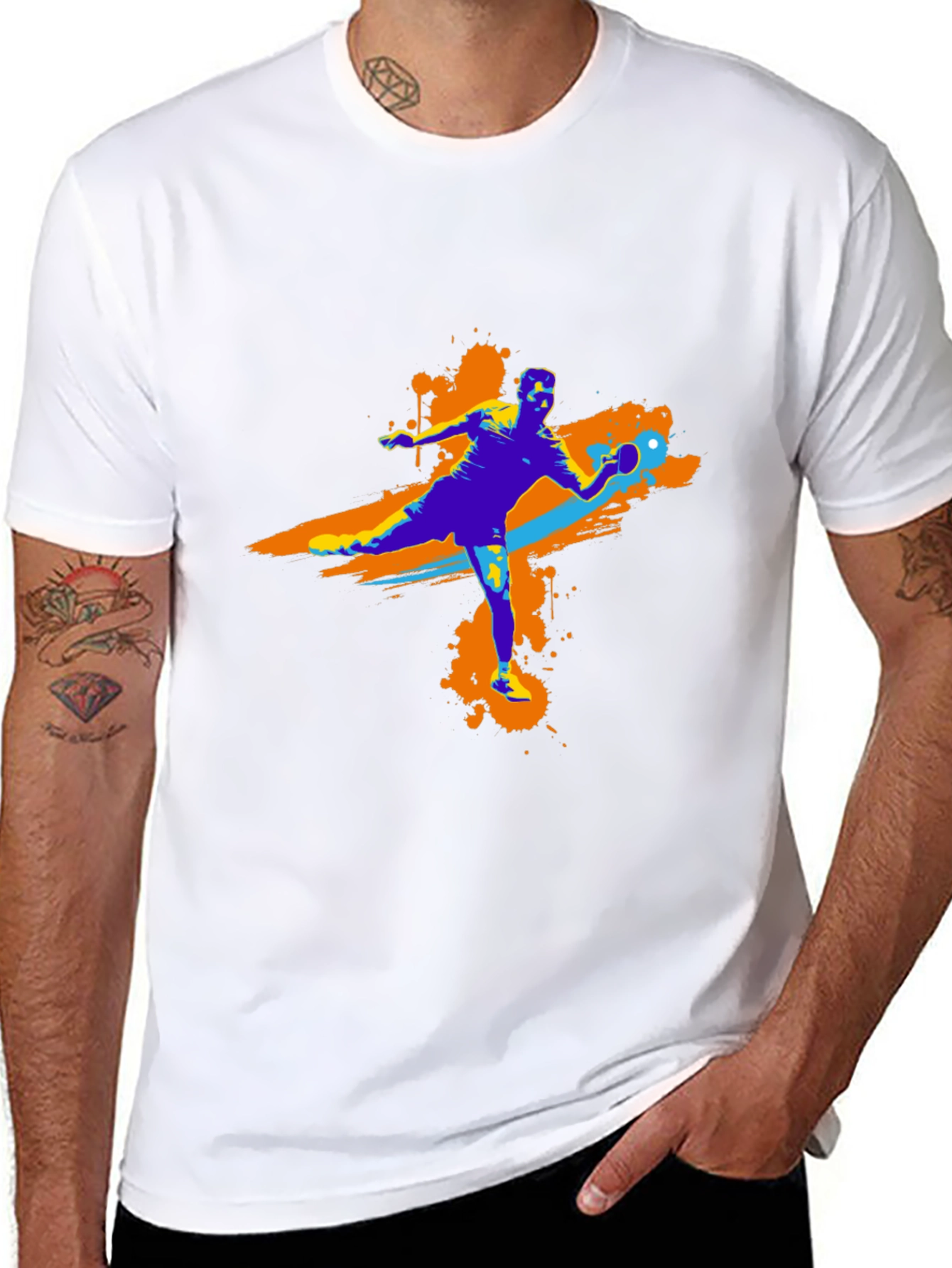 Table Tennis Player Graphic T-Shirt