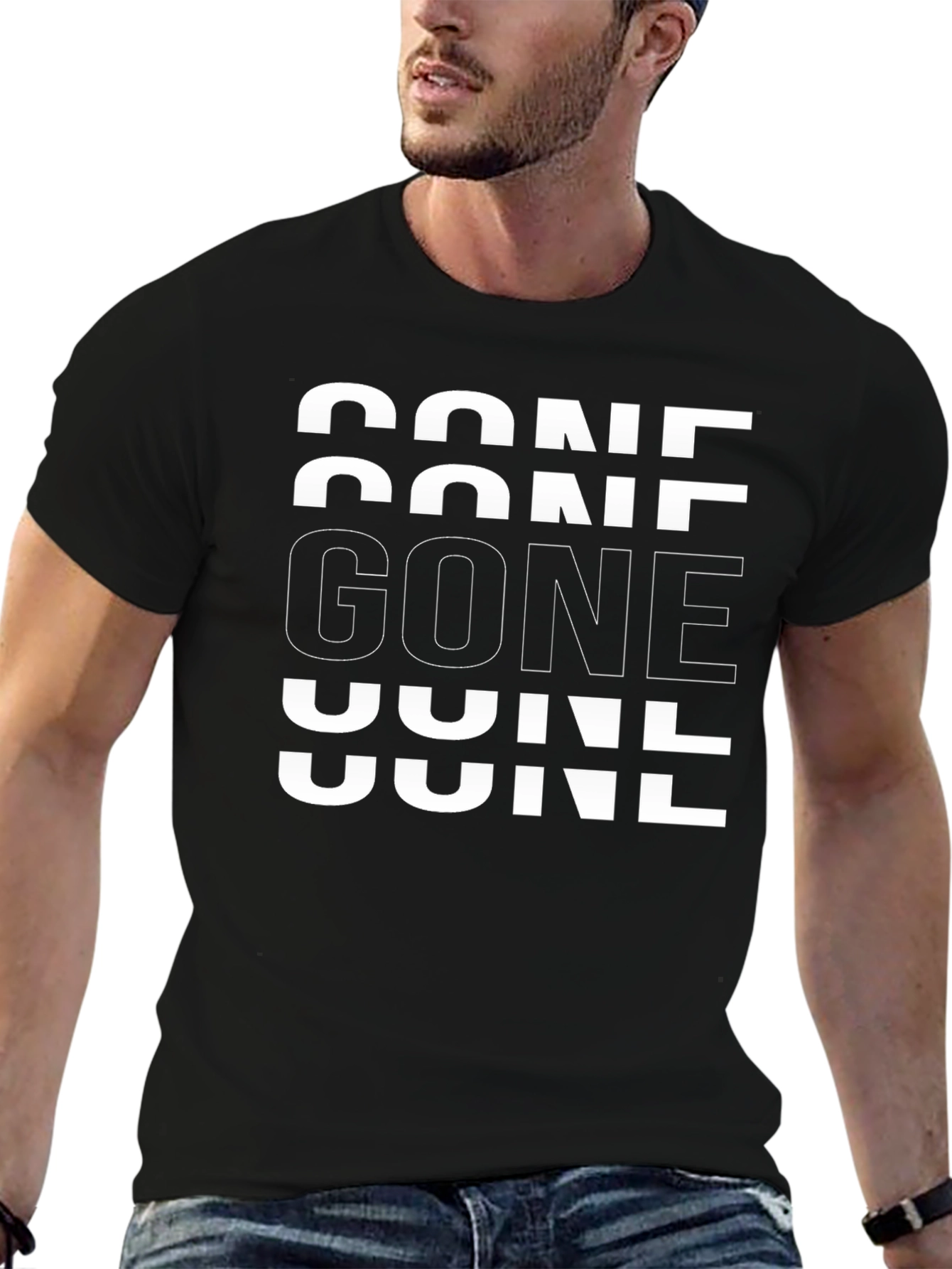 GONE Graphic Tee - Modern Minimalist Design