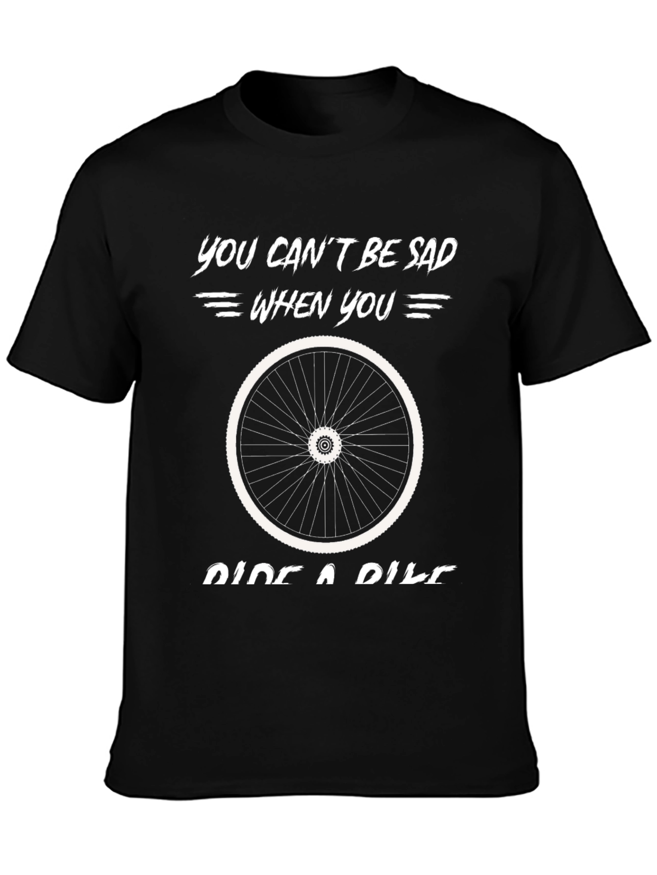 You Cant Be Sad Ride A Bike Graphic T-Shirt