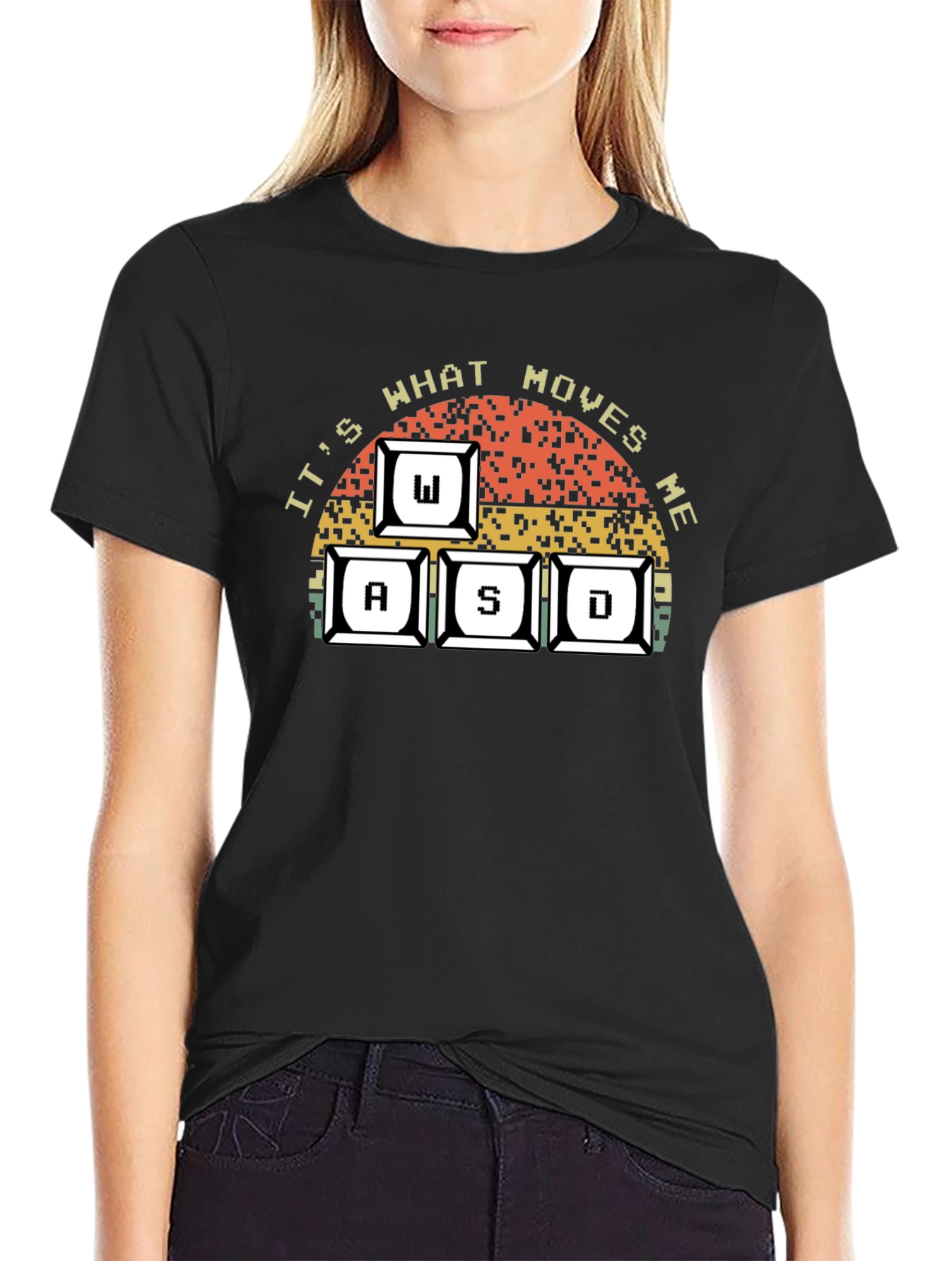 Gamer WASD Keys Retro Style T-Shirt