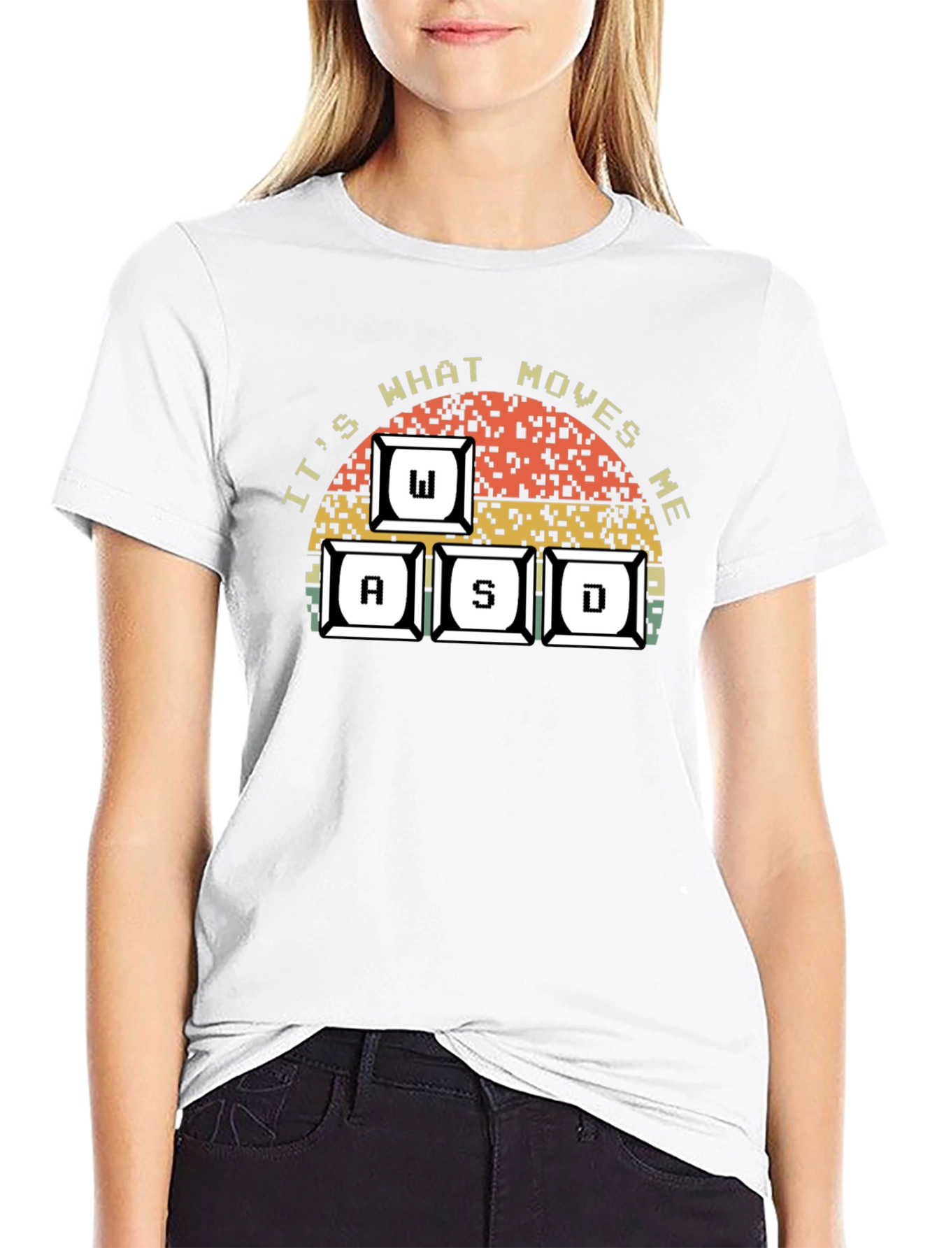 Gamer WASD Keys Retro Style T-Shirt