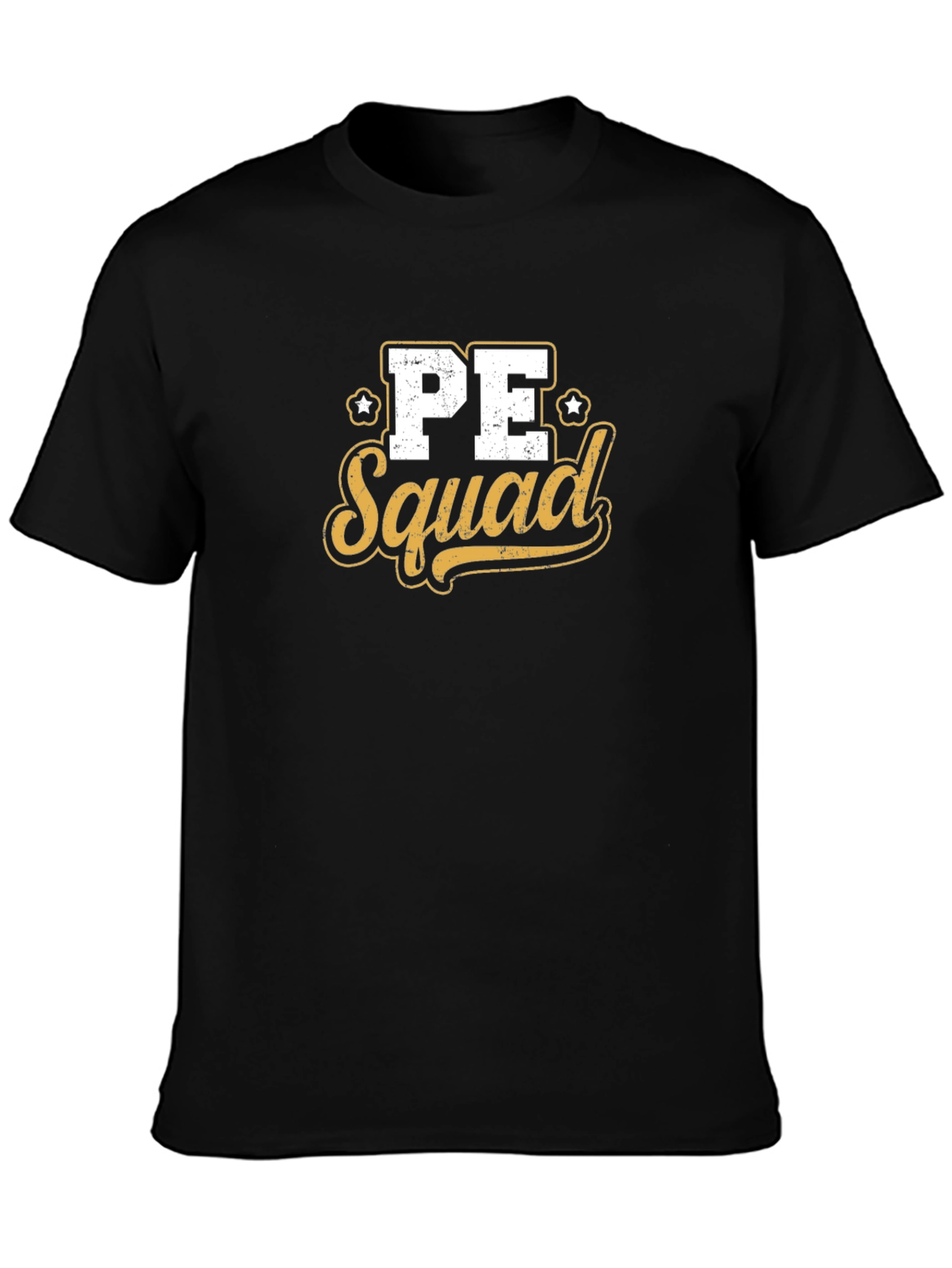 PE Squad Graphic Tee - Black Cotton Blend