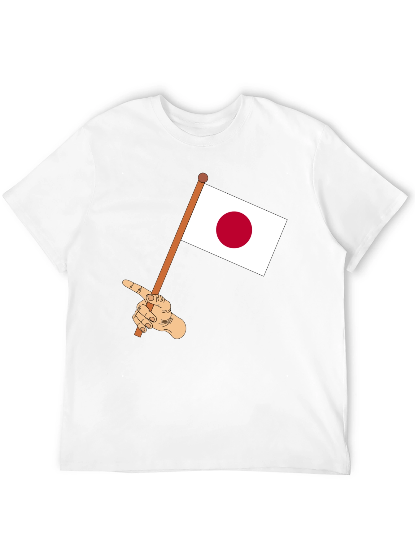 Japan Flag Waving Tee - Unique Graphic T-Shirt