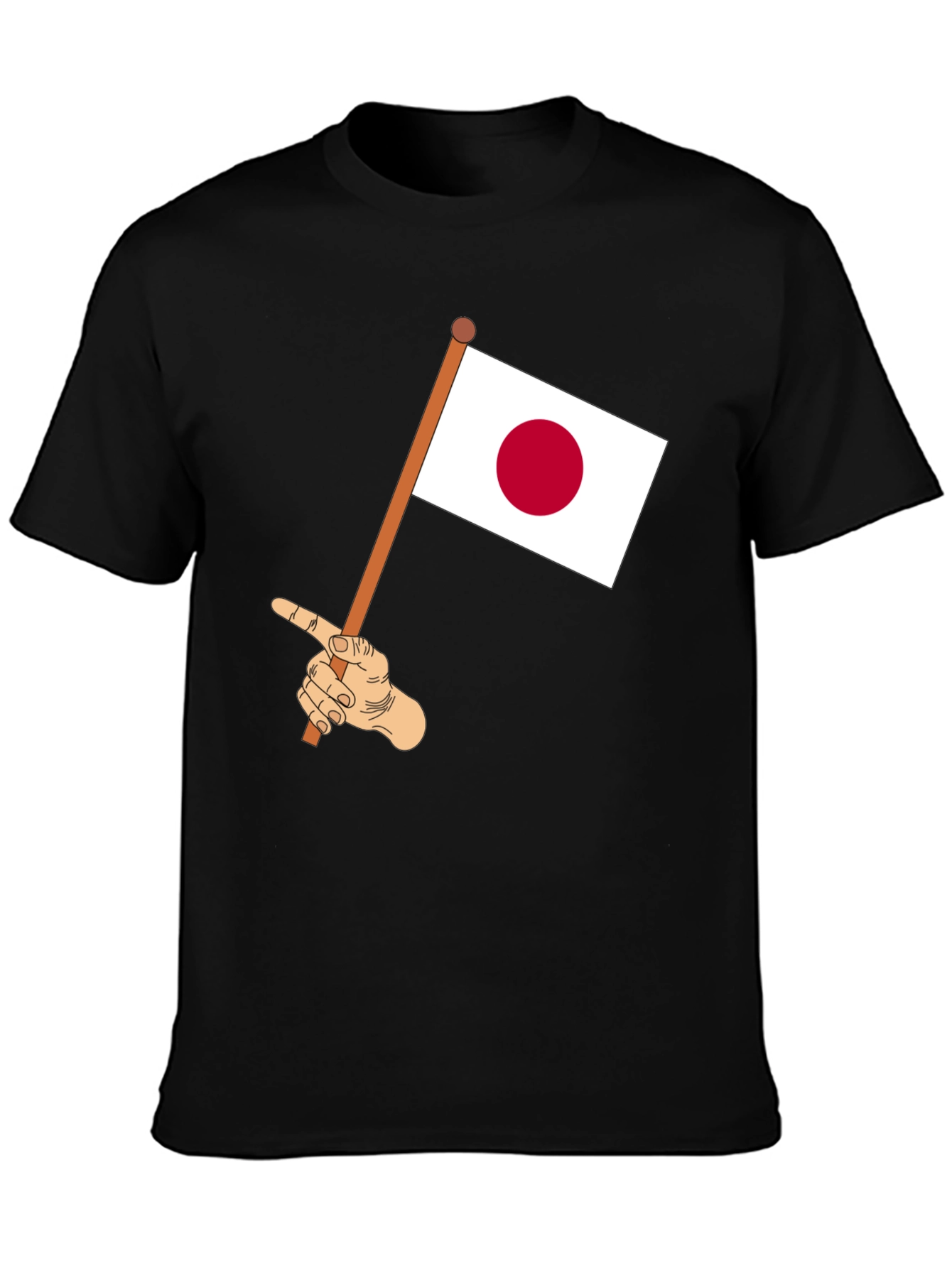 Japan Flag Waving Tee - Unique Graphic T-Shirt